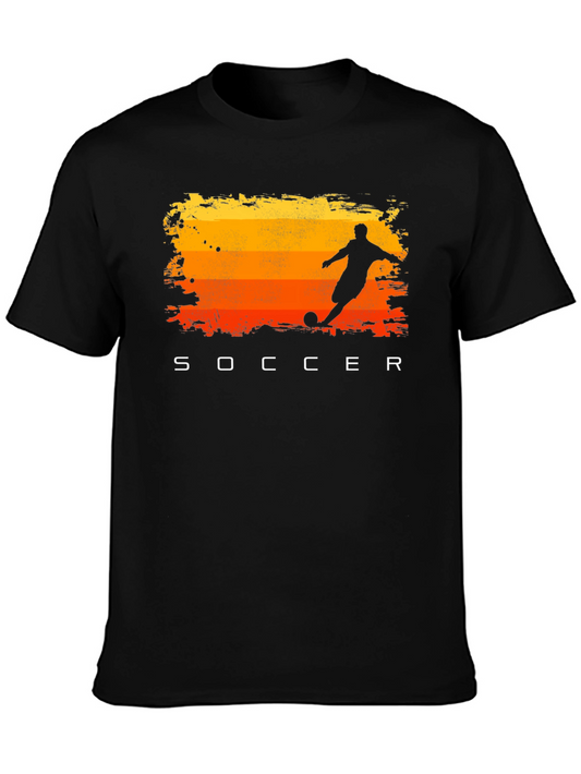 Soccer Sunset Graphic Tee - Black