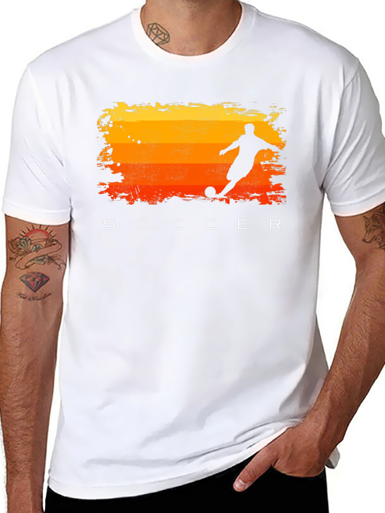 Soccer Sunset Graphic Tee - Black