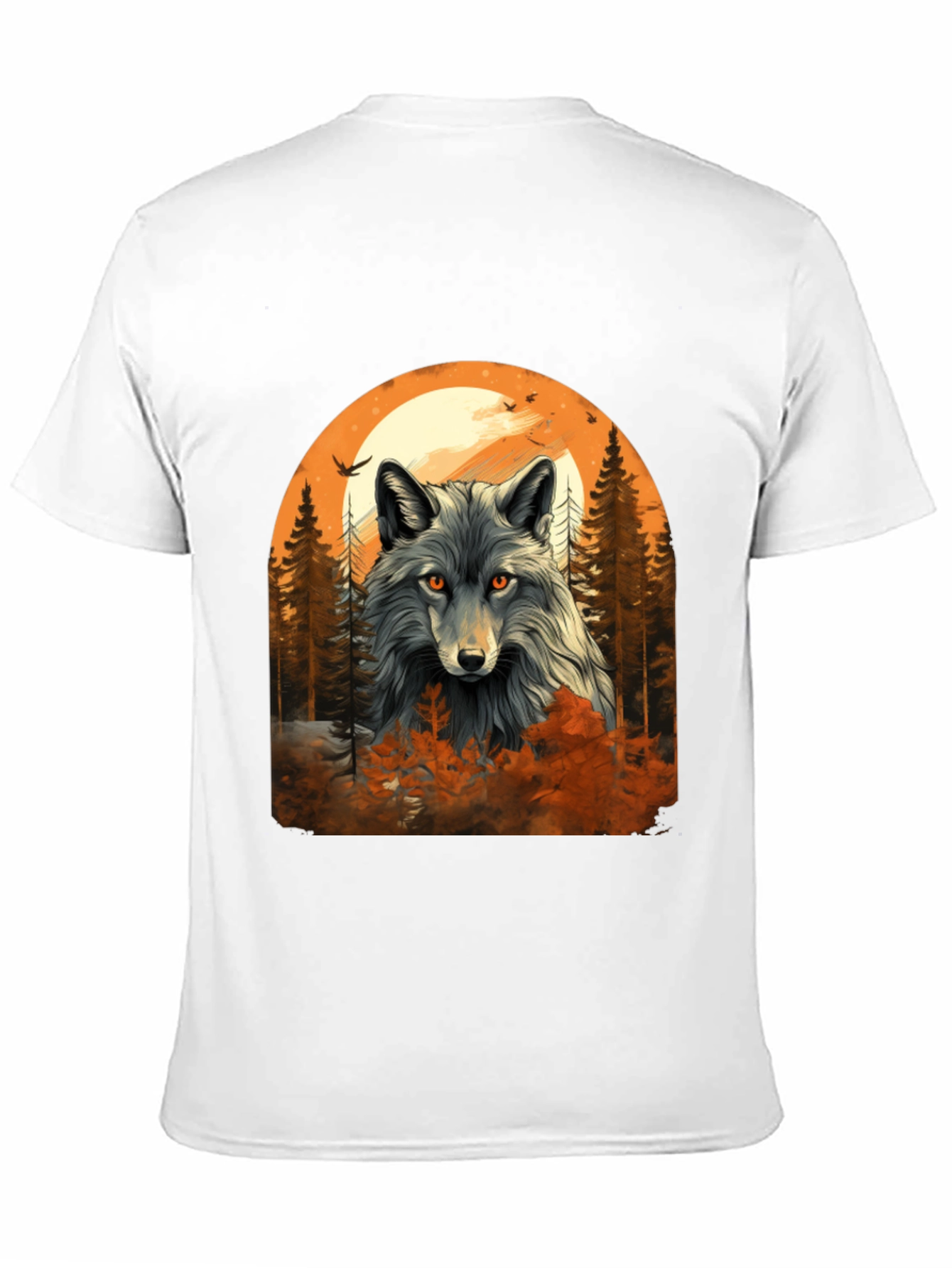 Wolf Moon Forest Graphic Tee - Black