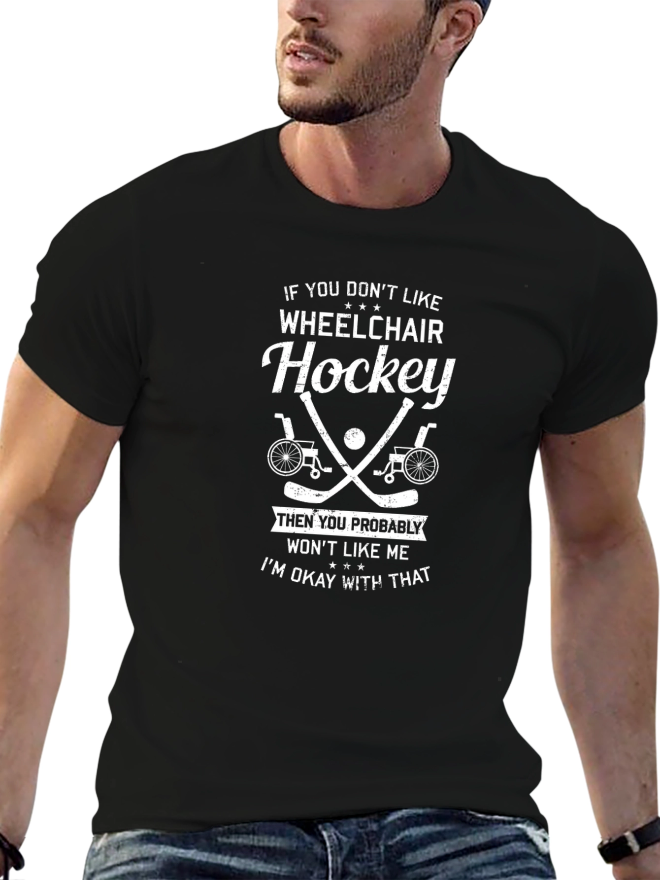Wheelchair Hockey T-Shirt Funny Gift