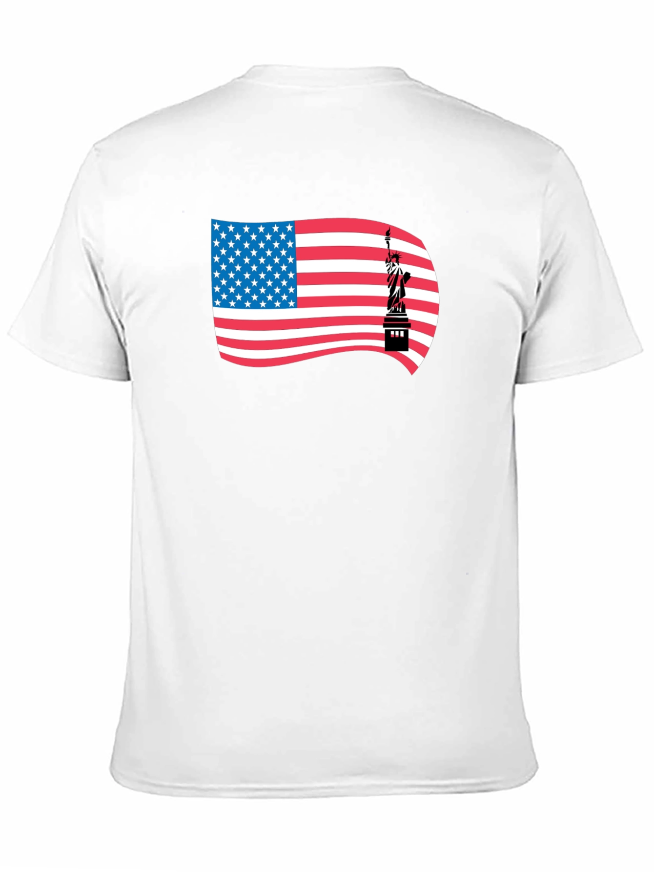 USA Flag Statue of Liberty Graphic T-Shirt