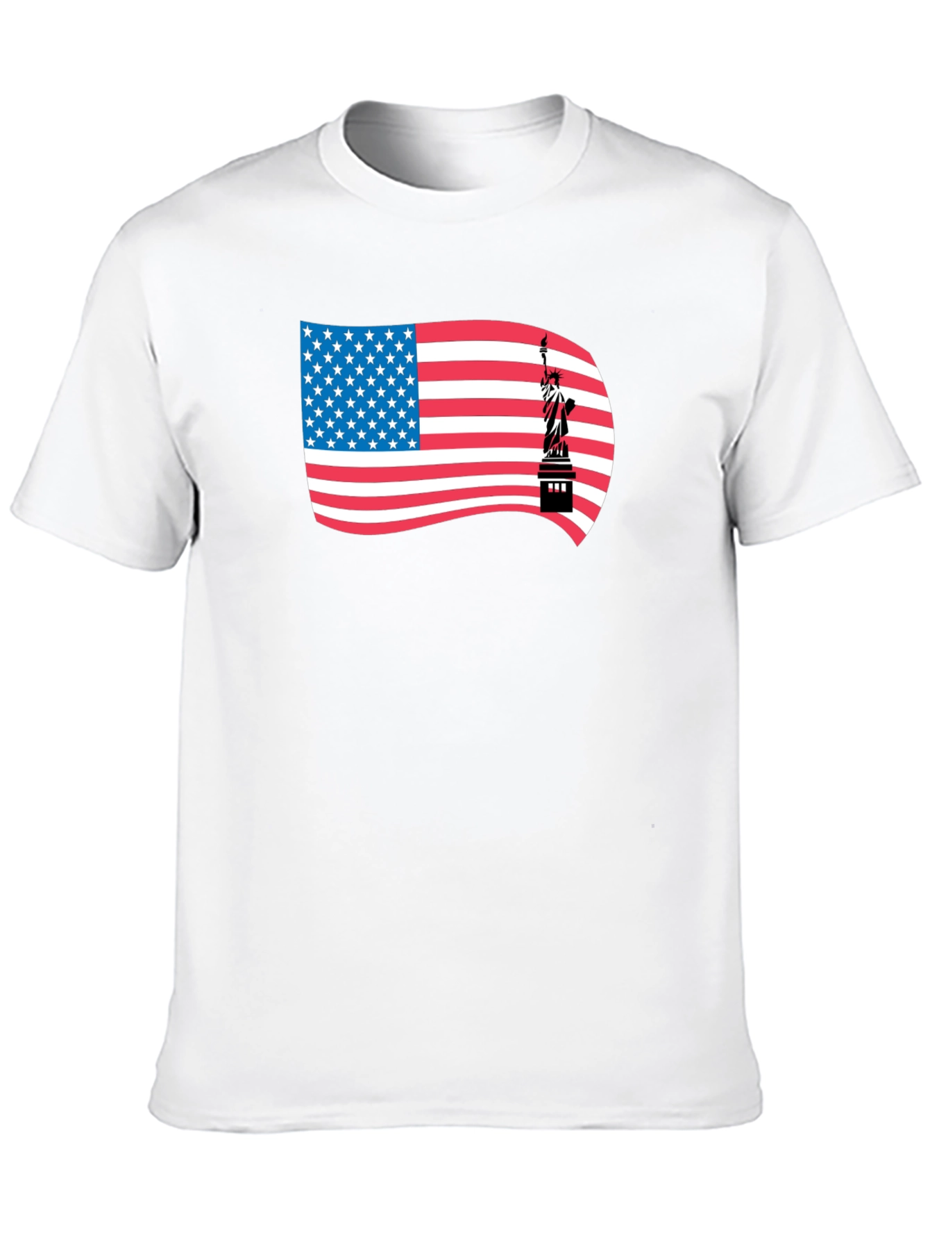USA Flag Statue of Liberty Graphic T-Shirt