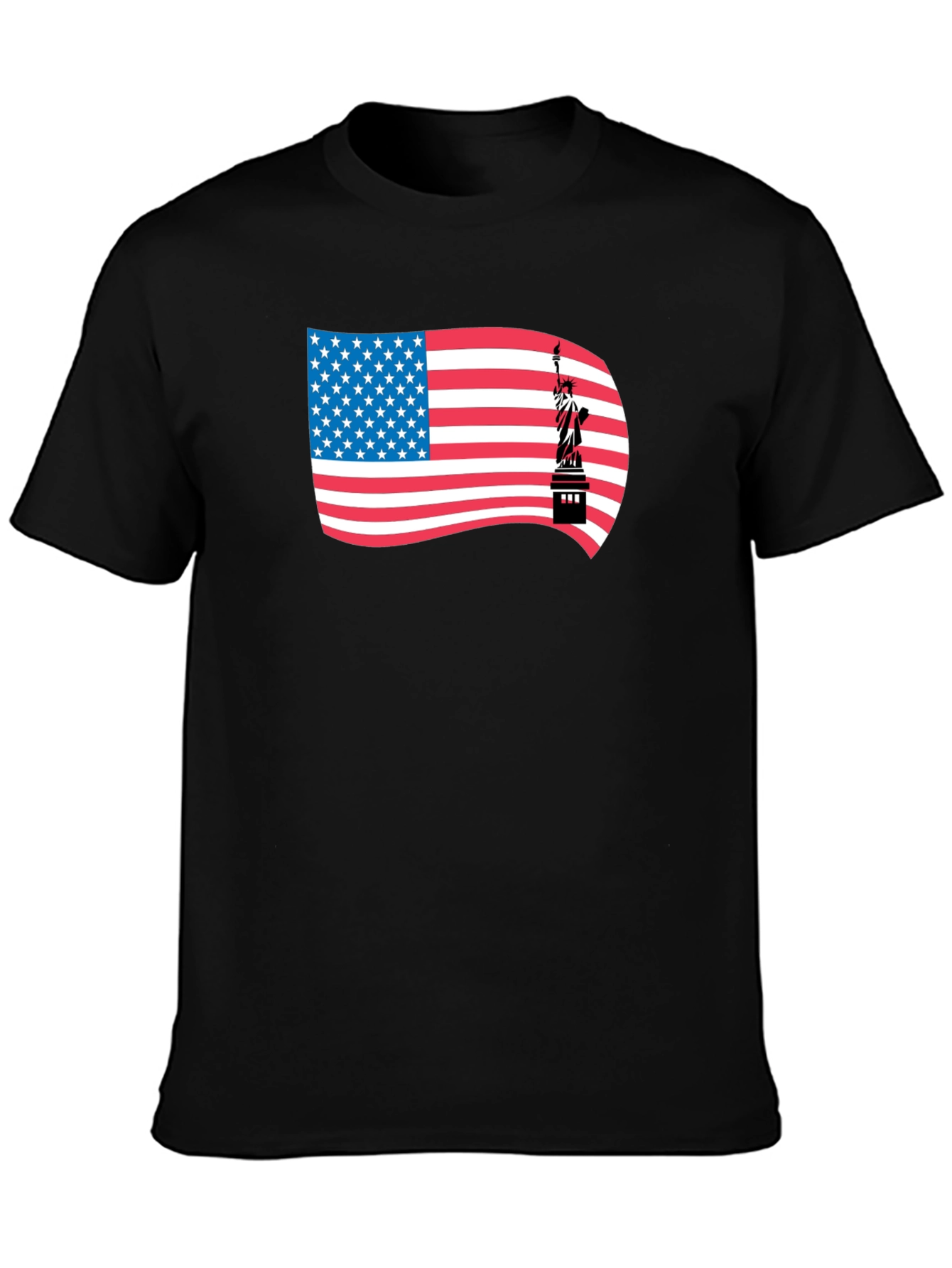 USA Flag Statue of Liberty Graphic T-Shirt