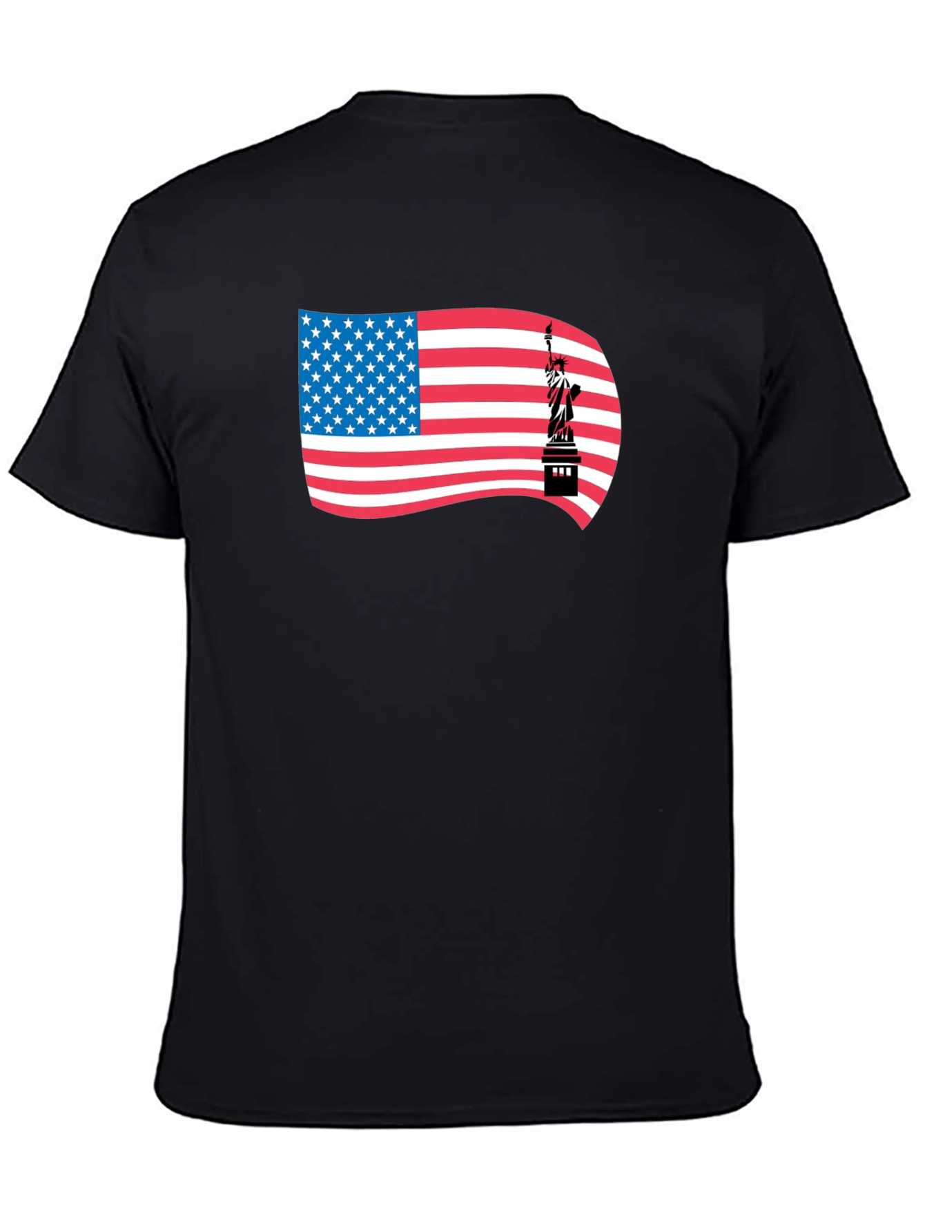 USA Flag Statue of Liberty Graphic T-Shirt