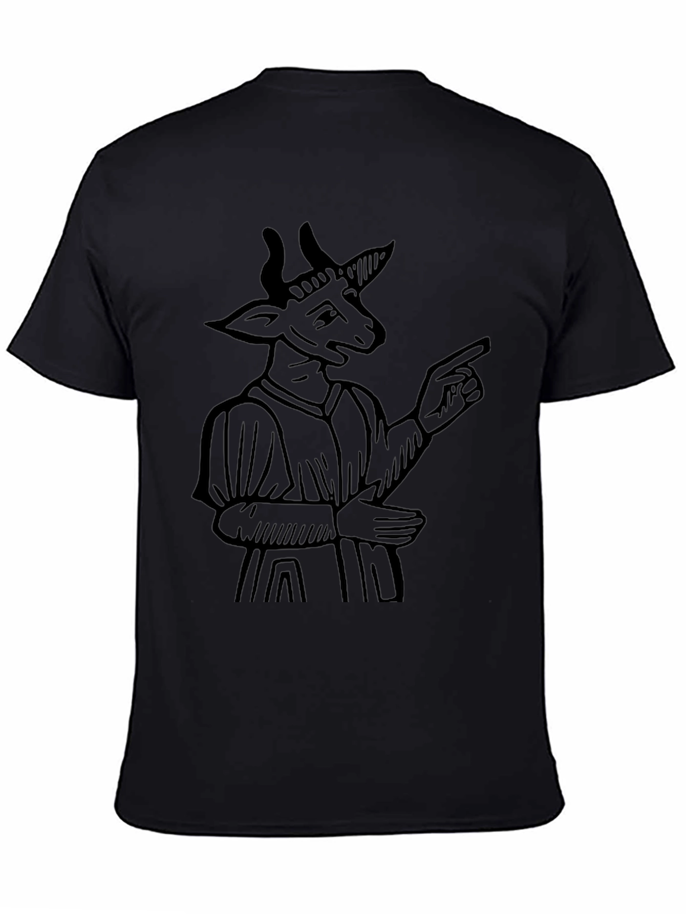 Black Goat Tee - Unique Graphic Print T-Shirt
