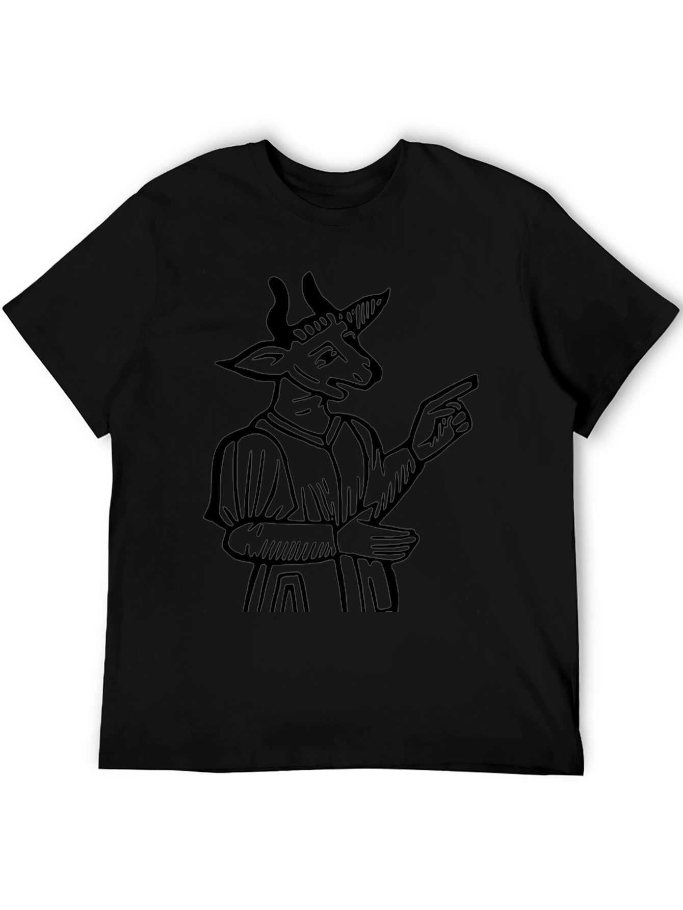 Black Goat Tee - Unique Graphic Print T-Shirt