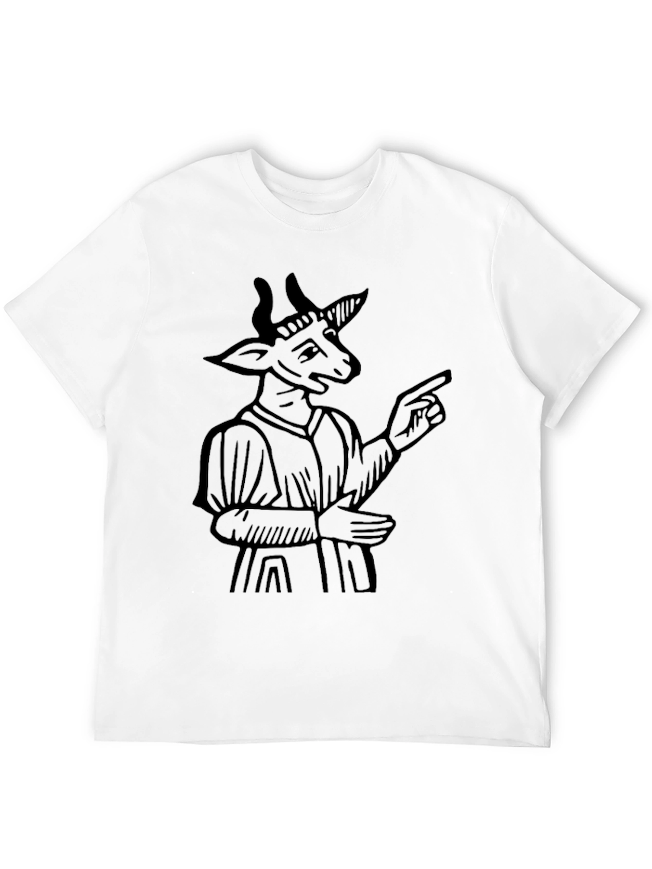 Black Goat Tee - Unique Graphic Print T-Shirt
