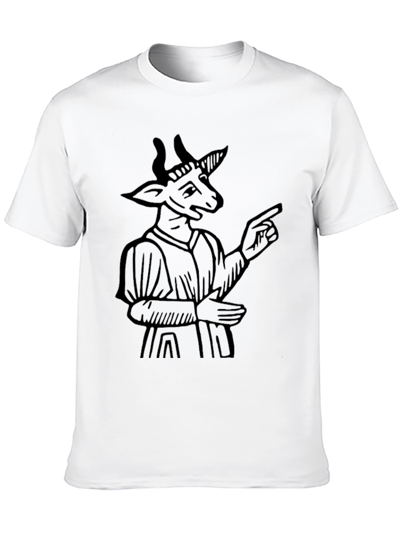 Black Goat Tee - Unique Graphic Print T-Shirt