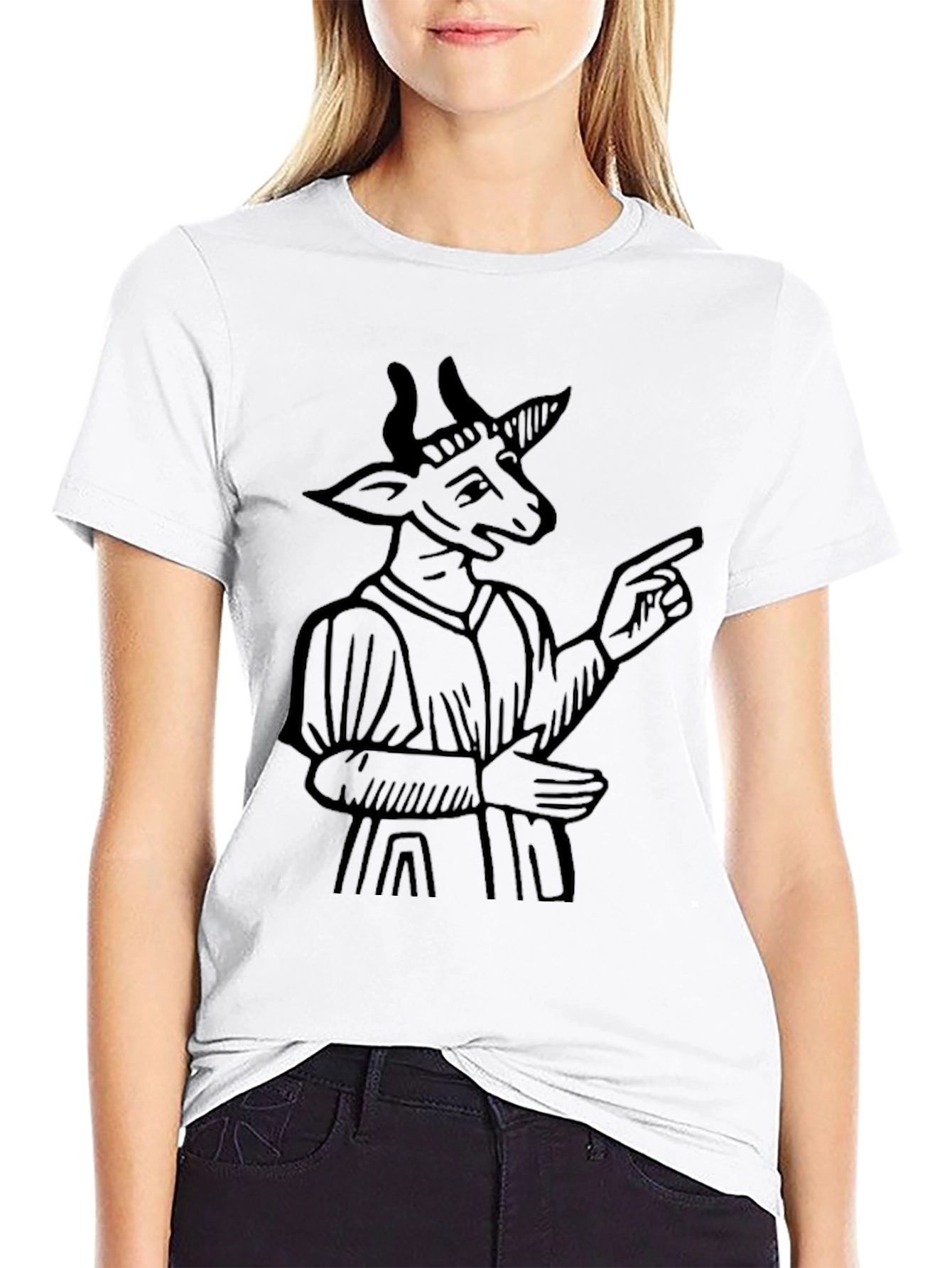 Black Goat Tee - Unique Graphic Print T-Shirt