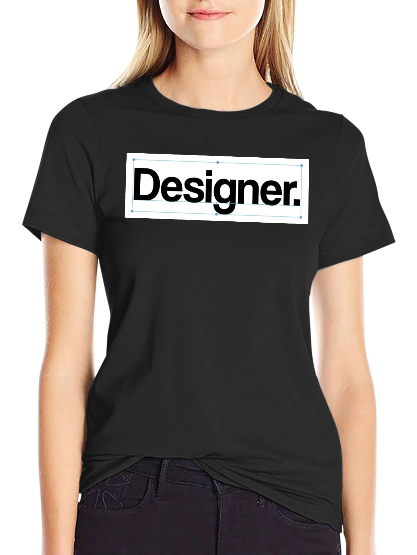 Designer T-Shirt - Black Crew Neck Tee