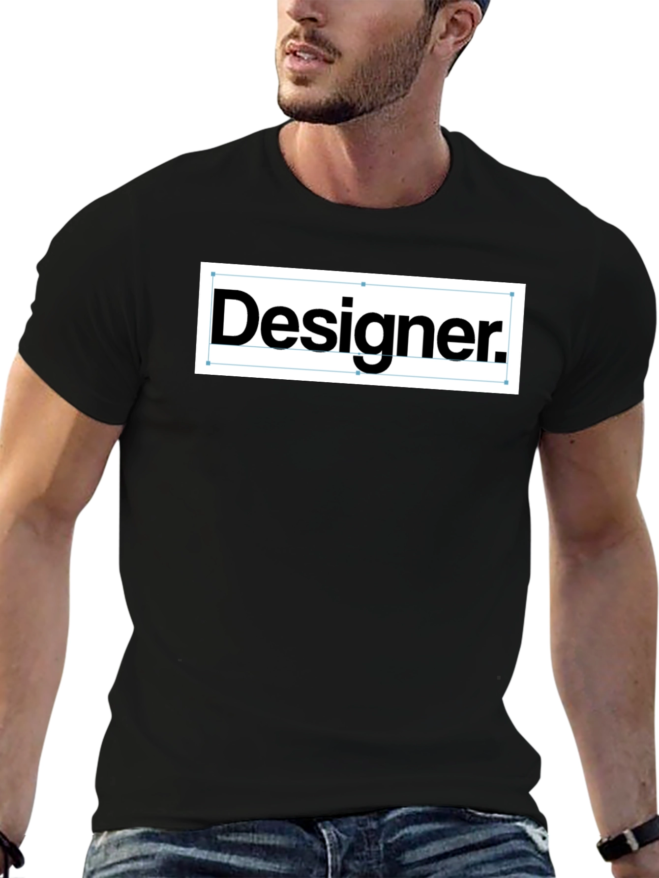Designer T-Shirt - Black Crew Neck Tee