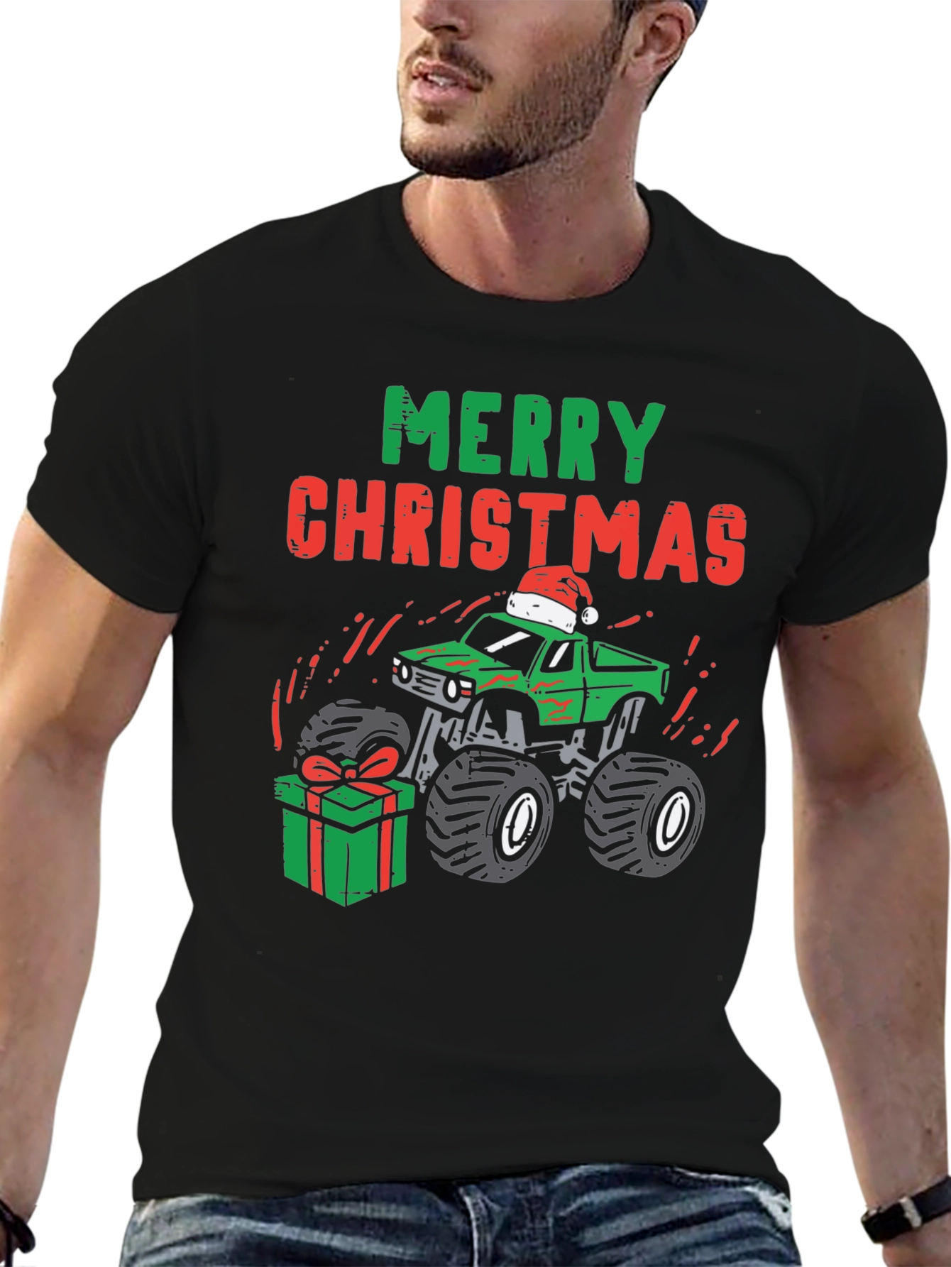 Merry Christmas Monster Truck T-Shirt