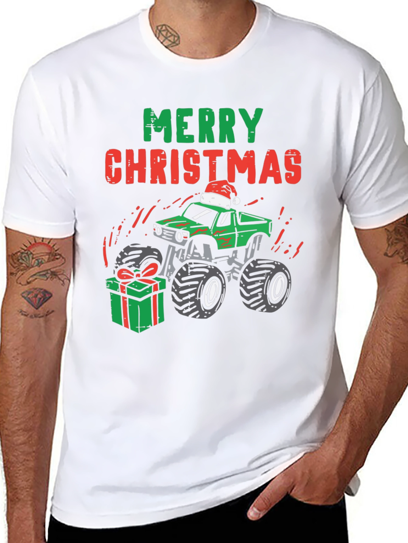 Merry Christmas Monster Truck T-Shirt