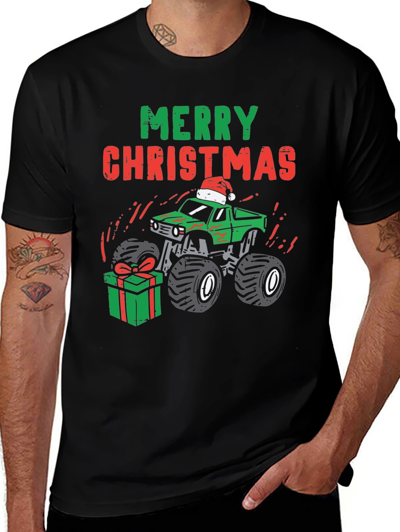 Merry Christmas Monster Truck T-Shirt