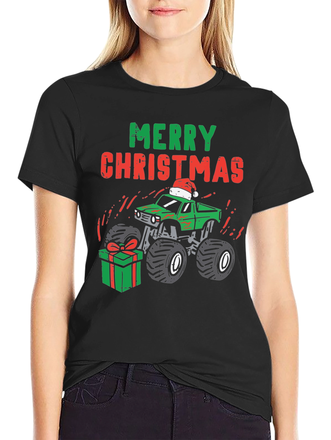 Merry Christmas Monster Truck T-Shirt