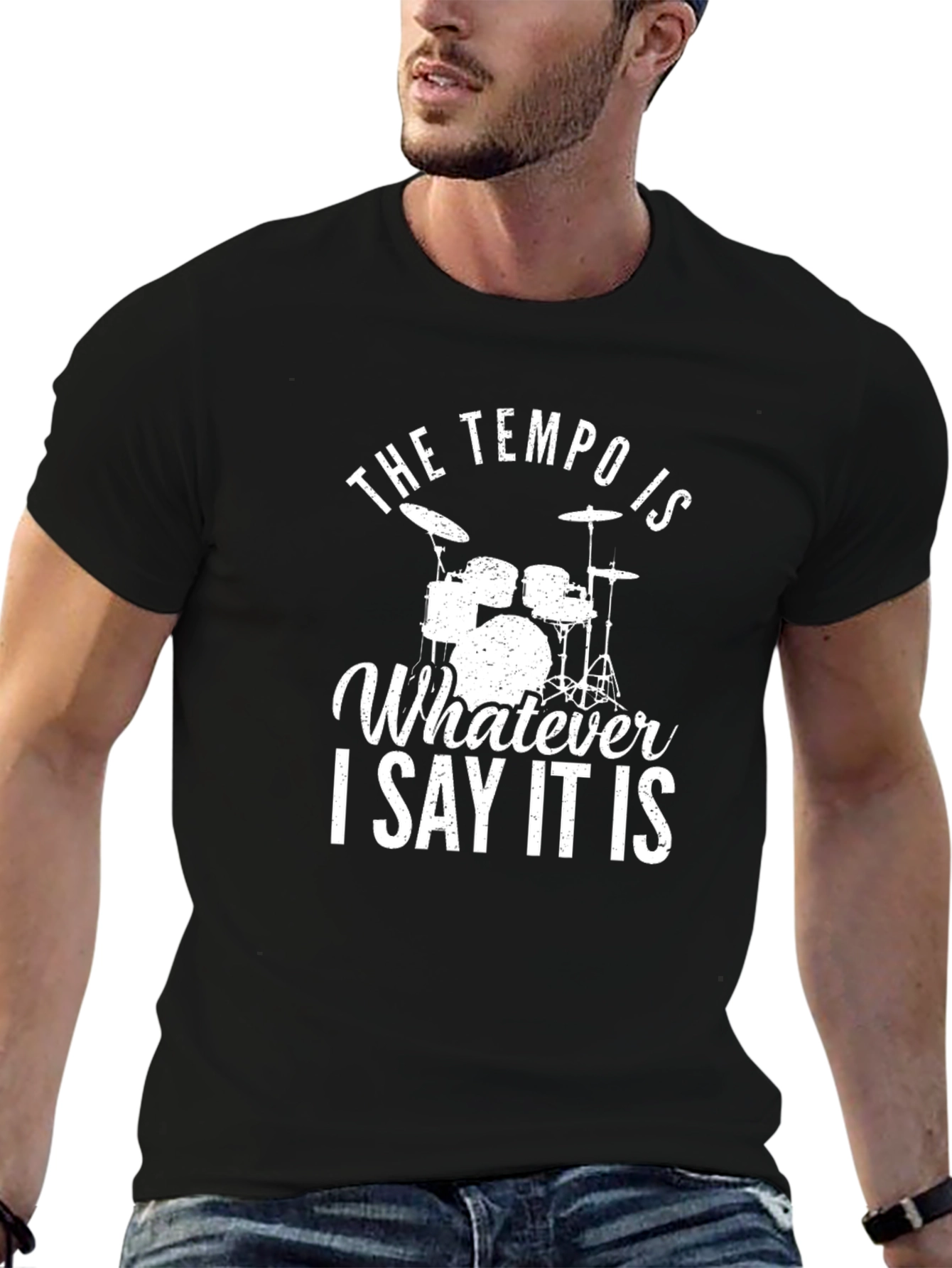 Tempo Drummer T-Shirt - Music Lover Gift