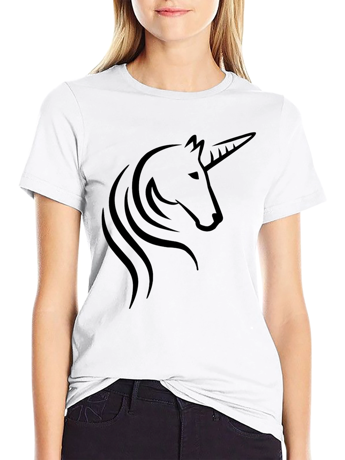 Unicorn Graphic Black T-Shirt