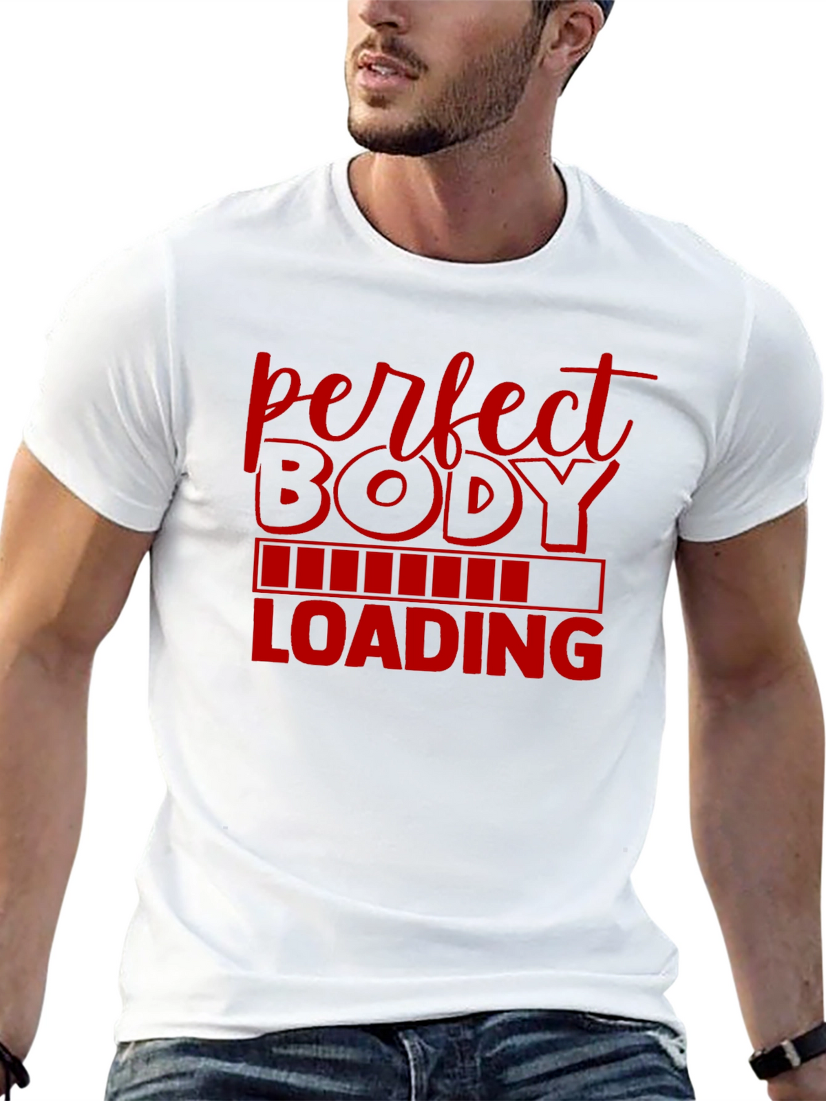 Perfect Body Loading Mens Graphic T-Shirt