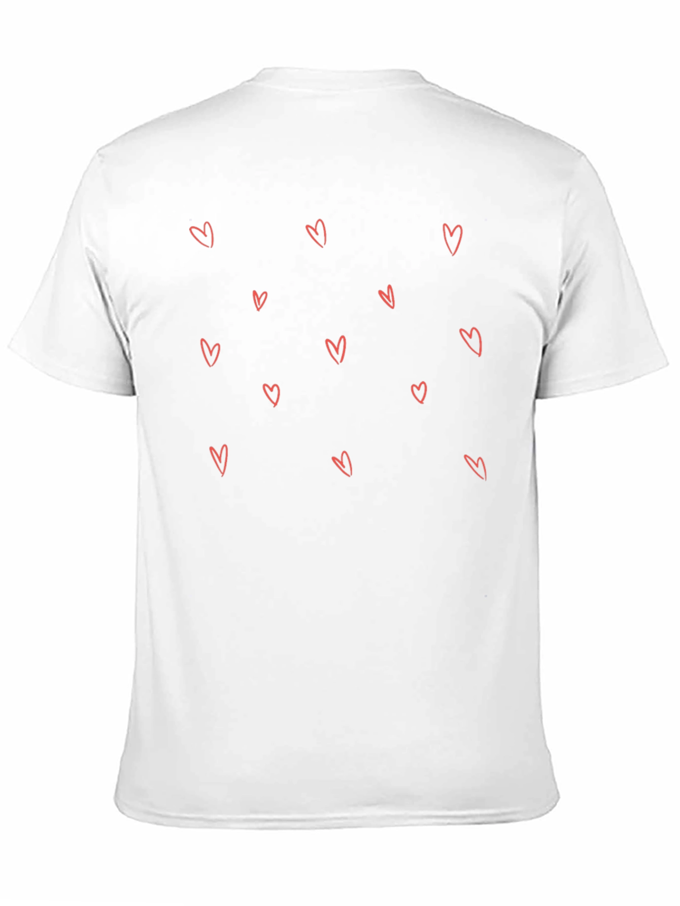 Heart Print Crew Neck Tee
