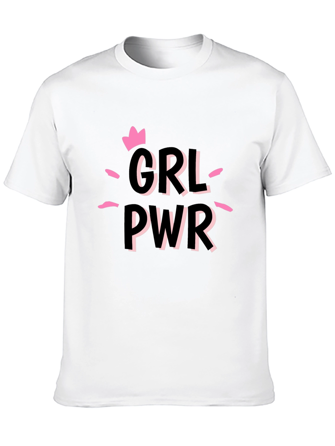 Girl Power Graphic Tee - Black Cotton T-Shirt