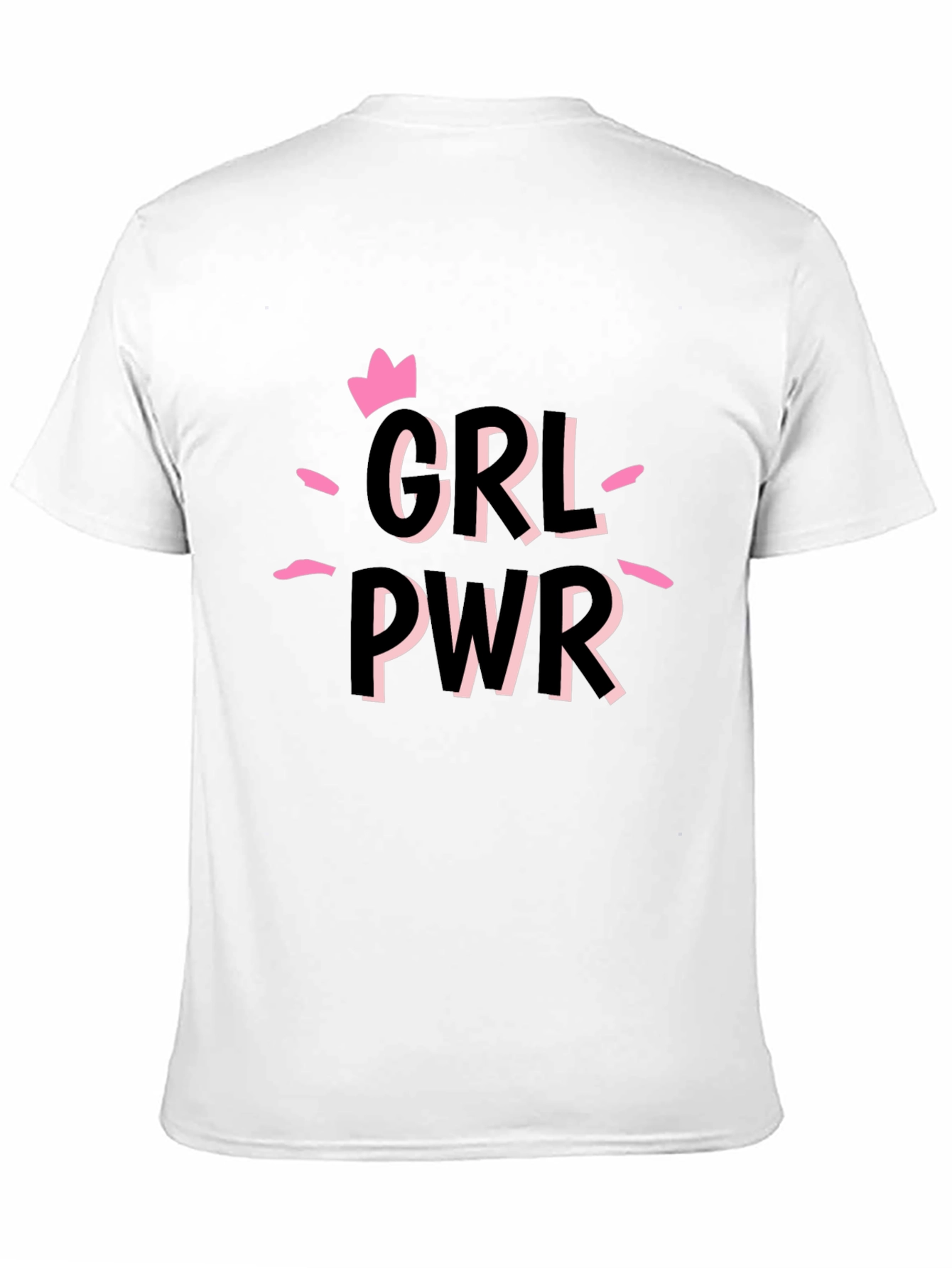 Girl Power Graphic Tee - Black Cotton T-Shirt