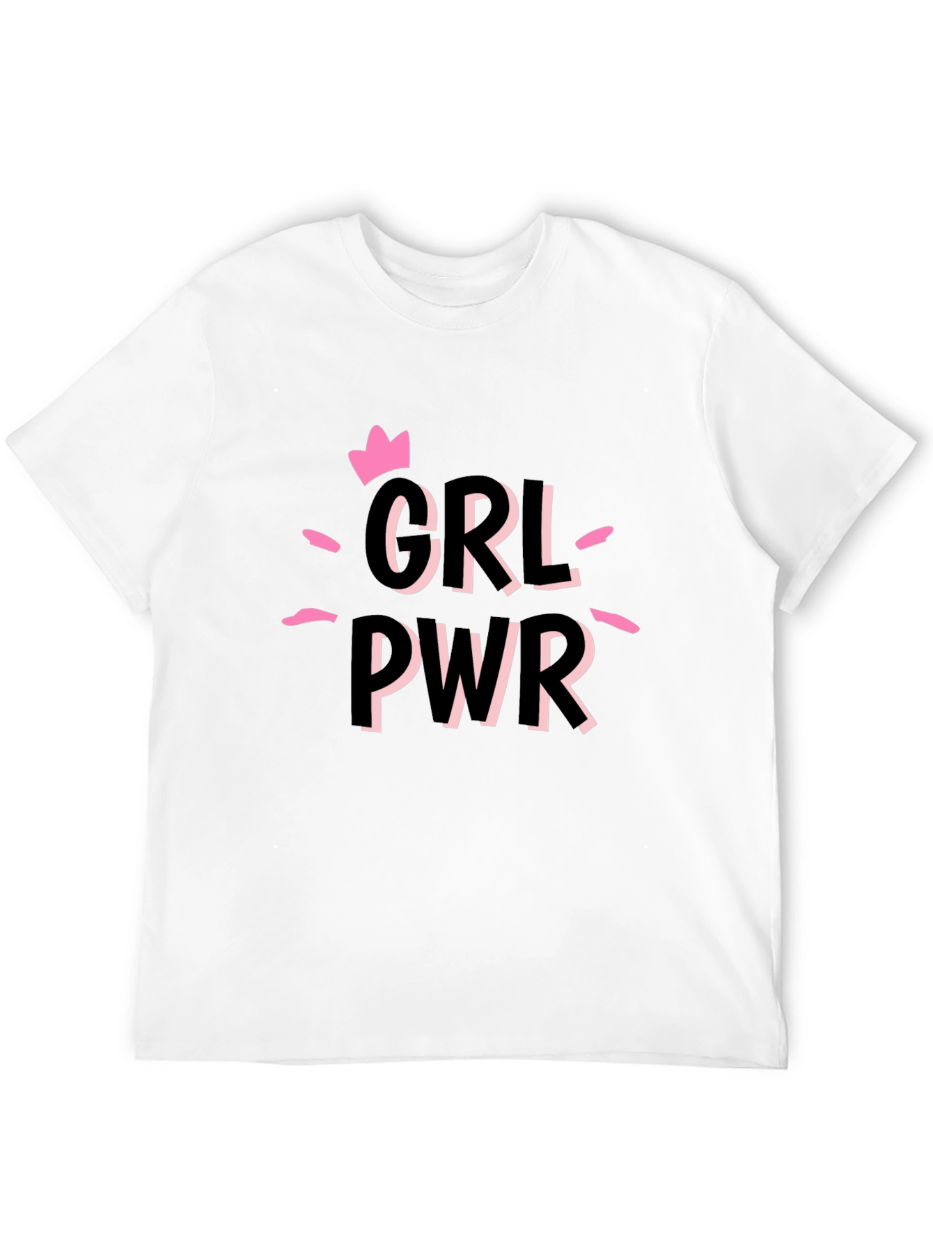Girl Power Graphic Tee - Black Cotton T-Shirt
