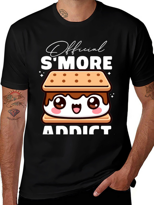 Official Smore Addict T-Shirt - Cute Cartoon Marshmallow Tee