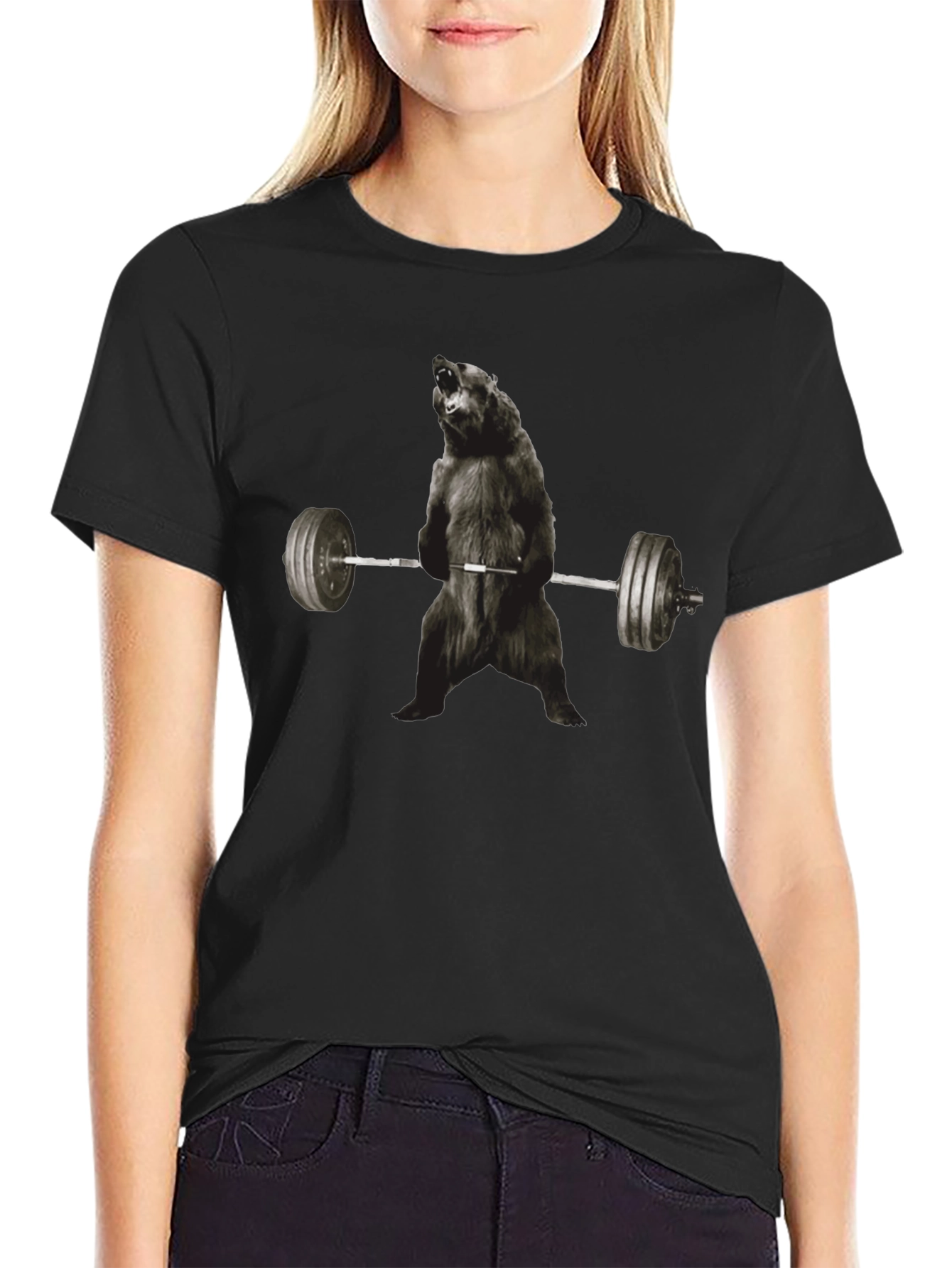 Bear Weightlifting T-Shirt - Gym Beast Mode