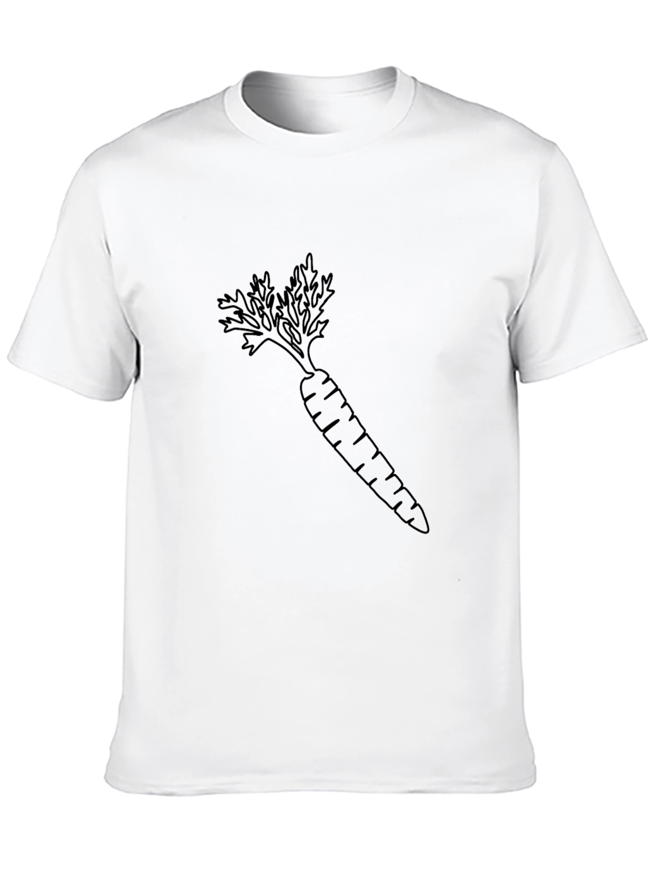 Carrot Graphic Tee - Black Casual T-Shirt