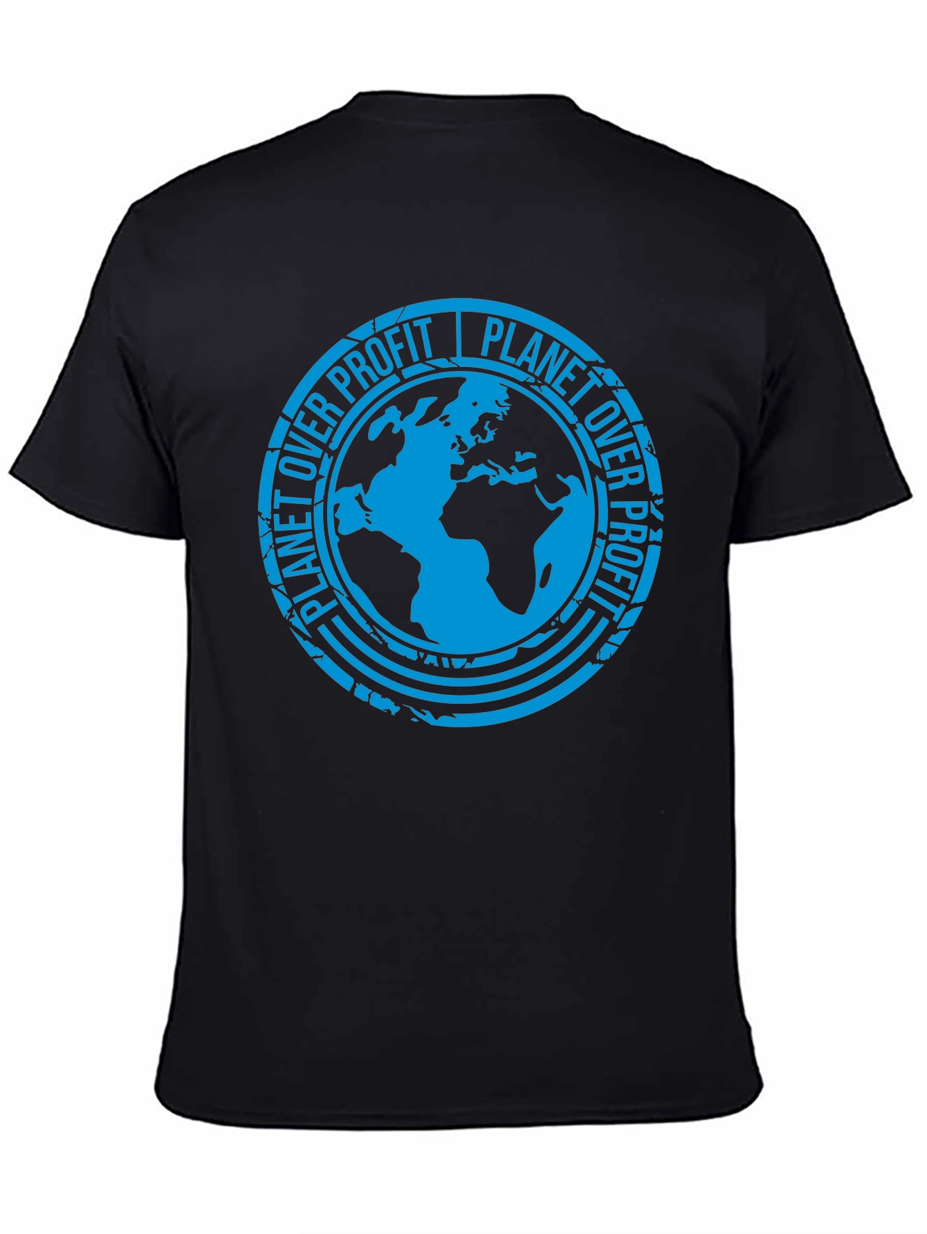 Planet Over Profit Black Graphic T-Shirt