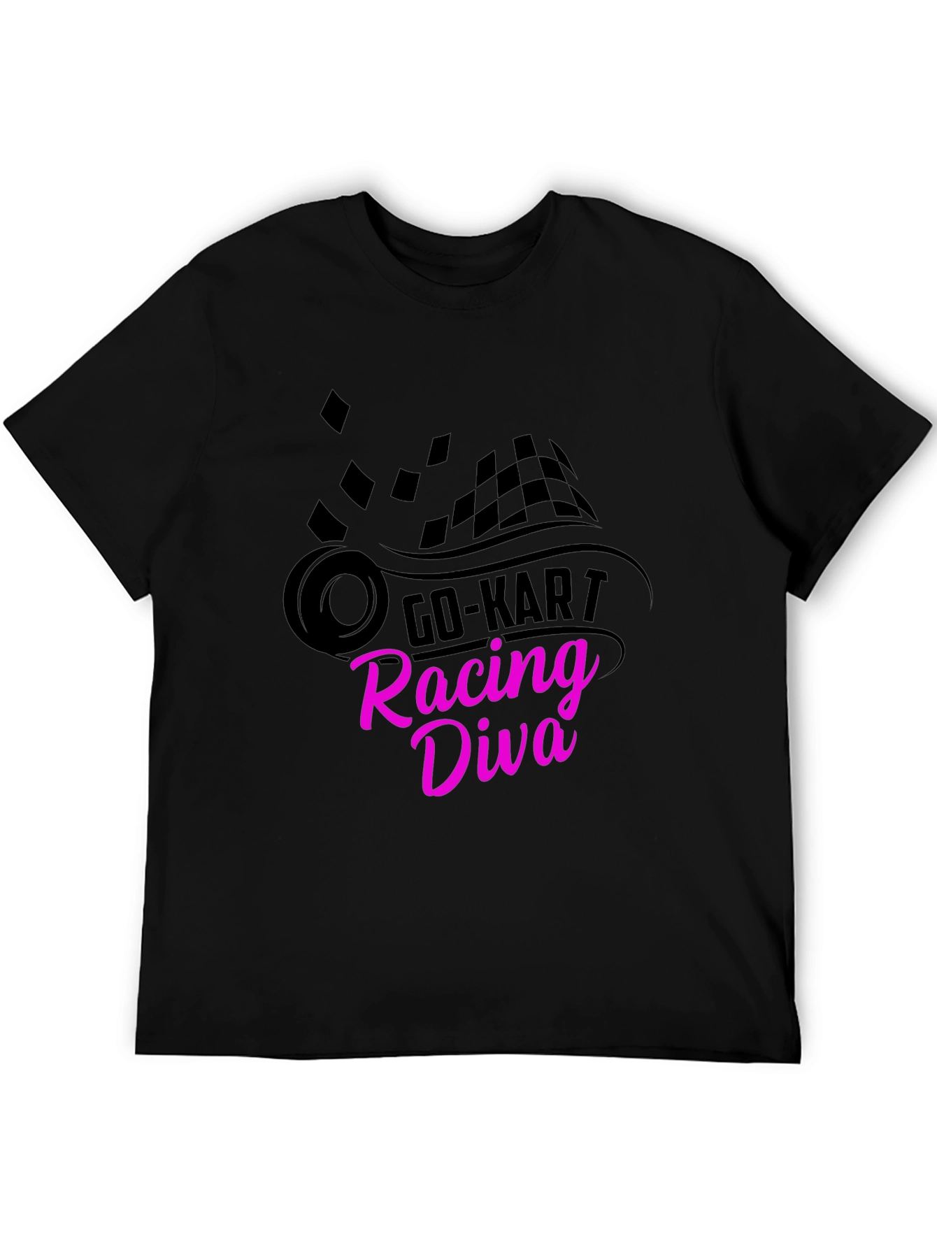 Go-Kart Racing Diva Black T-Shirt
