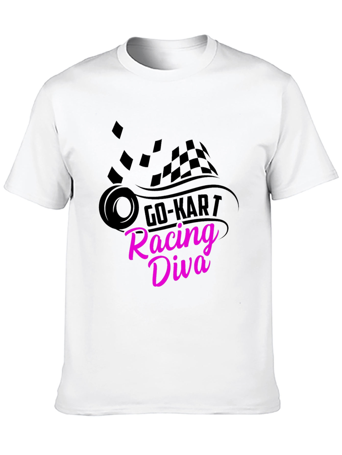 Go-Kart Racing Diva Black T-Shirt