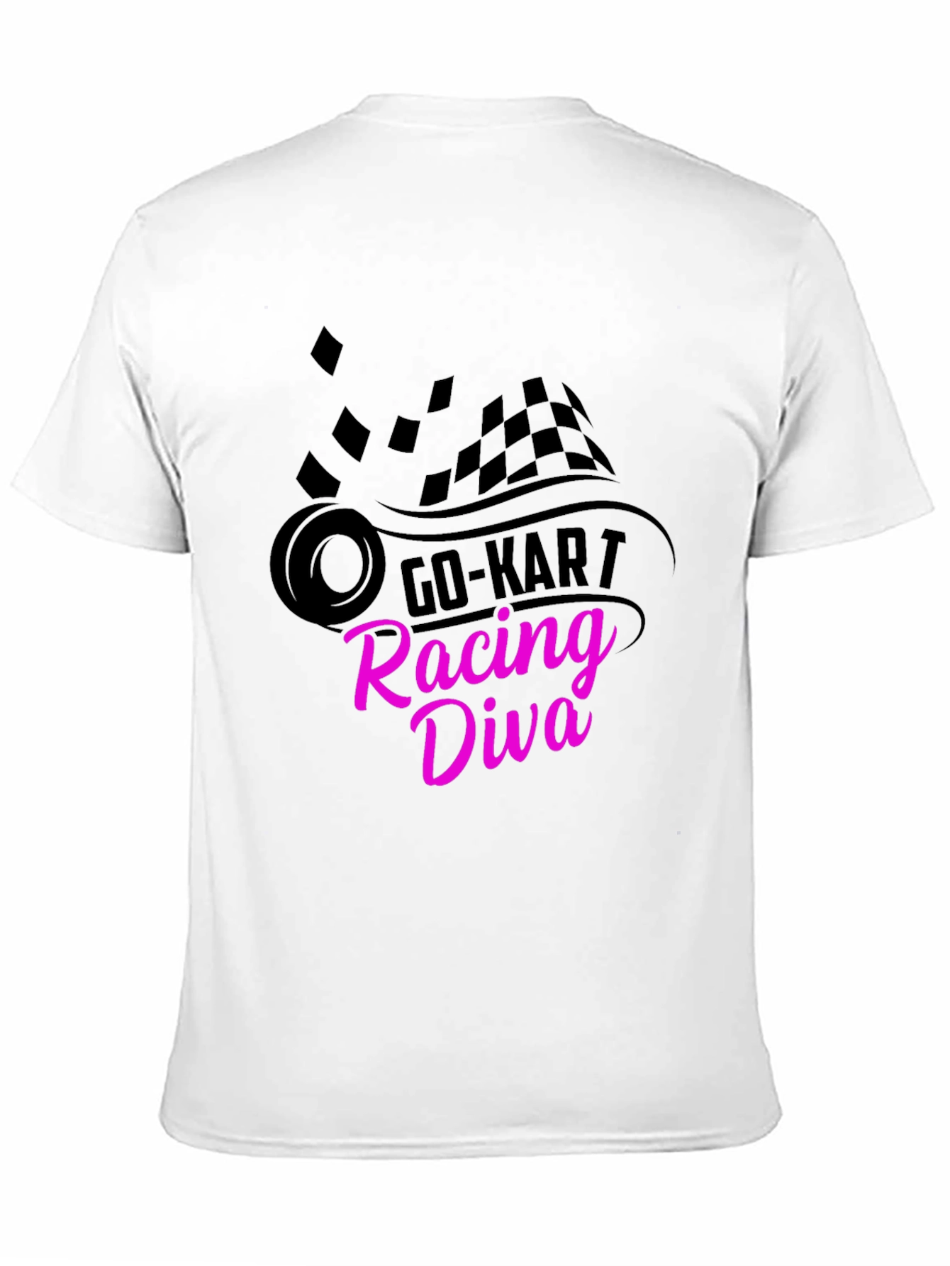 Go-Kart Racing Diva Black T-Shirt