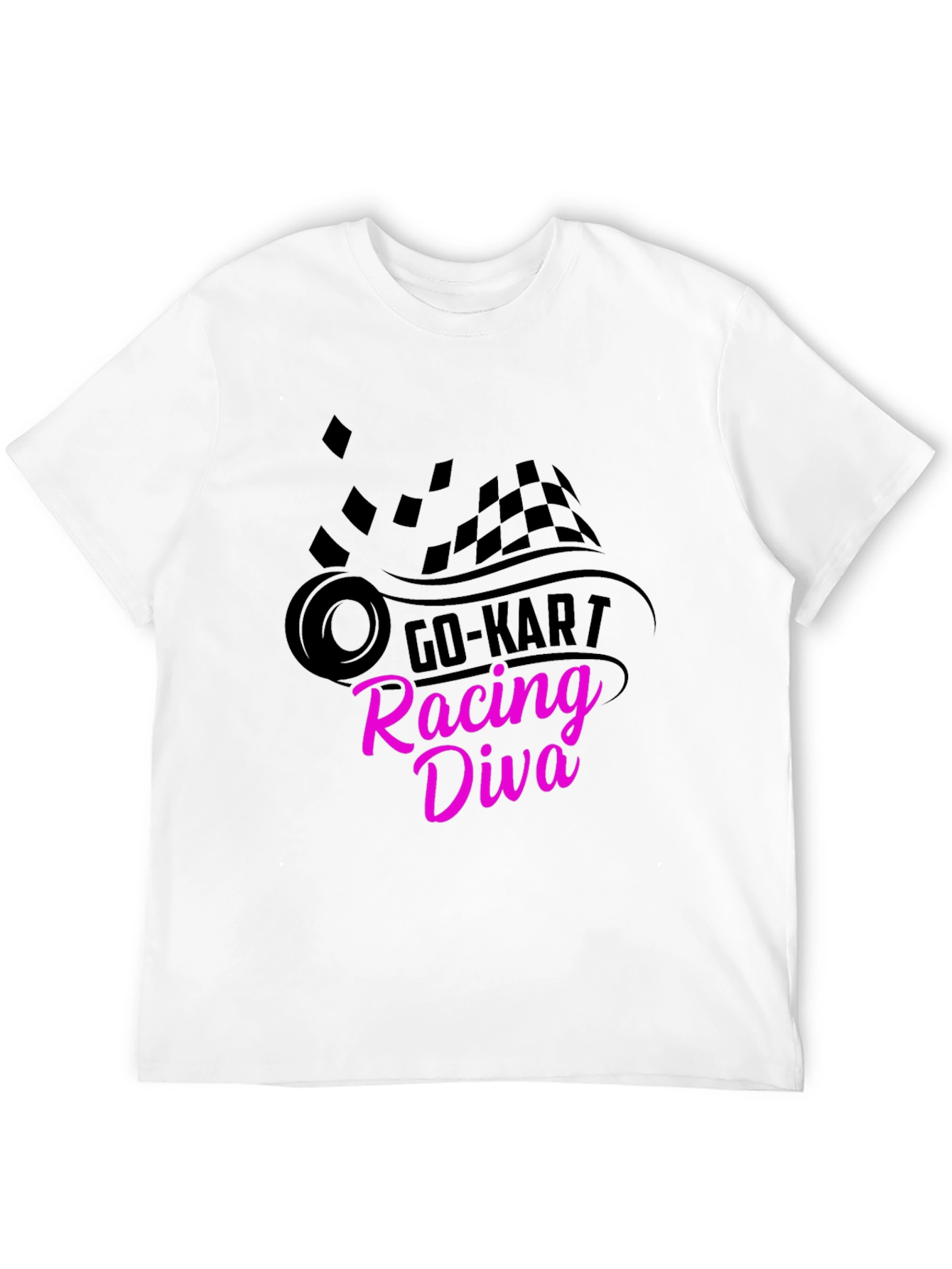 Go-Kart Racing Diva Black T-Shirt