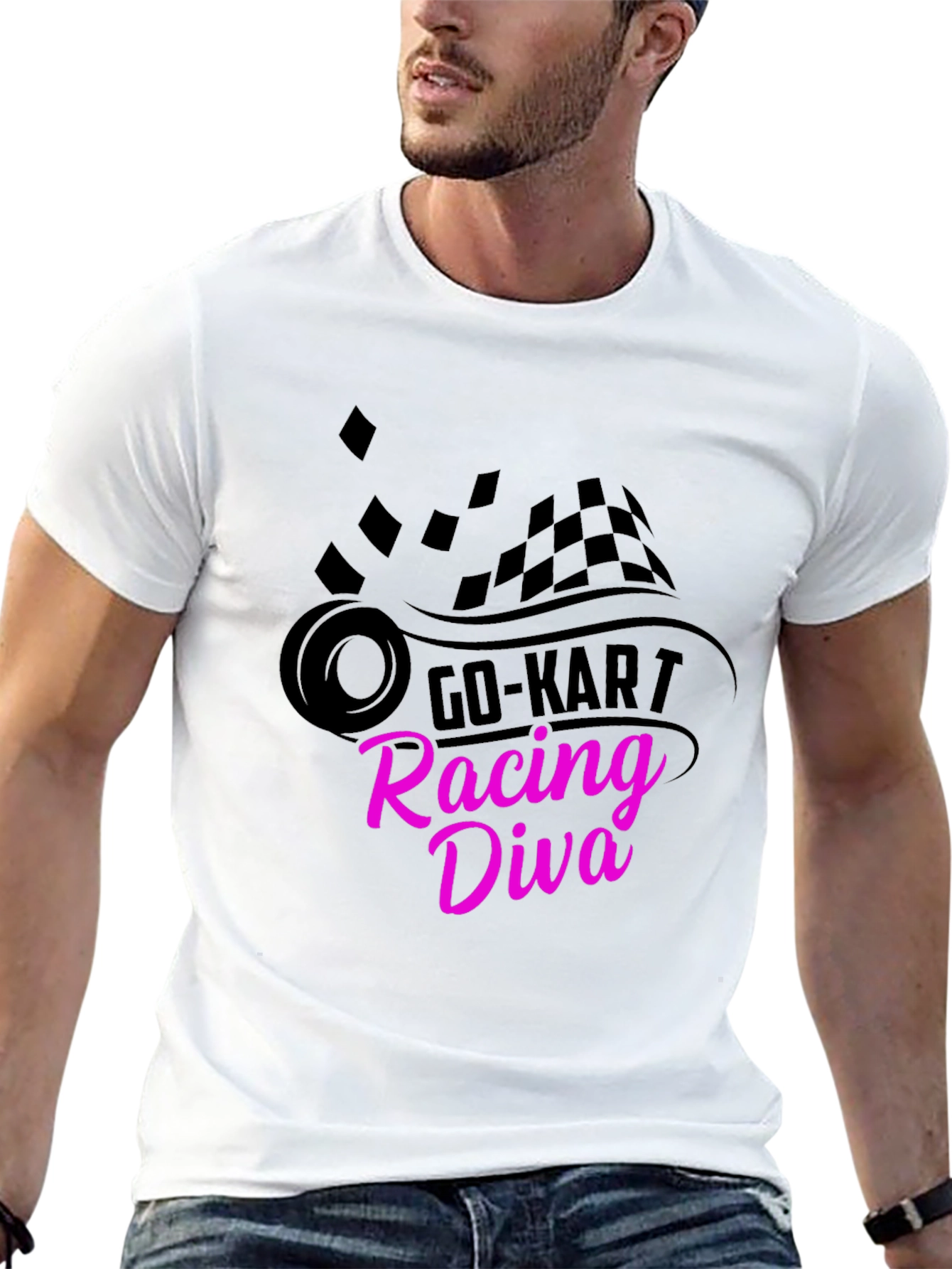 Go-Kart Racing Diva Black T-Shirt