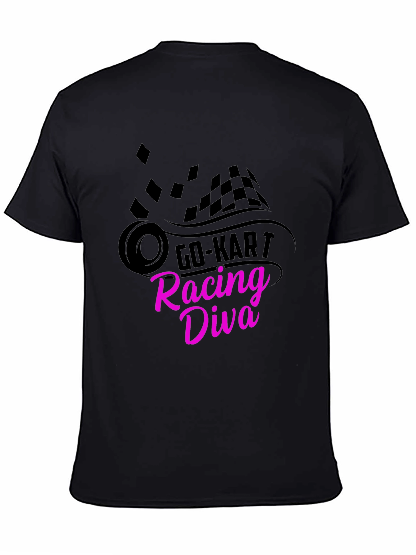 Go-Kart Racing Diva Black T-Shirt