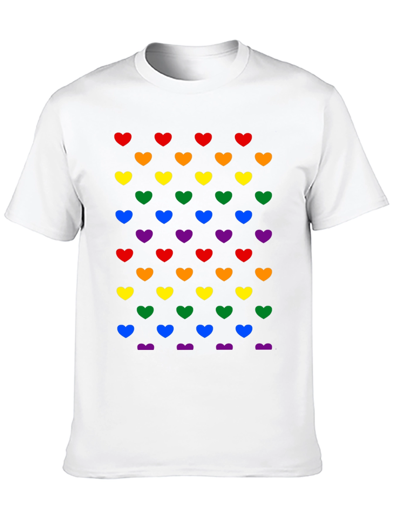 Rainbow Hearts Graphic Tee - Pride Shirt