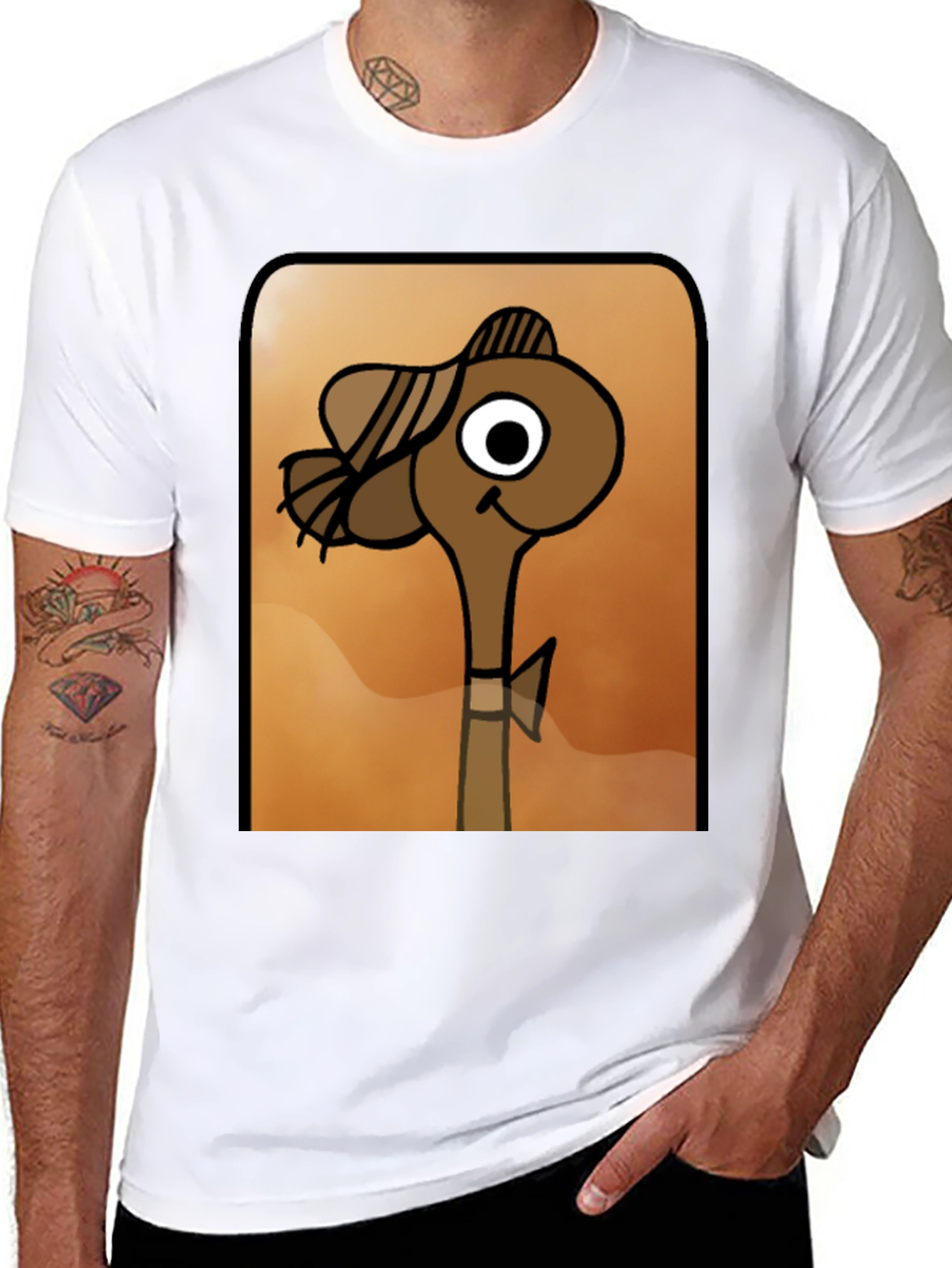 Cartoon Character Graphic Tee - Unique Design