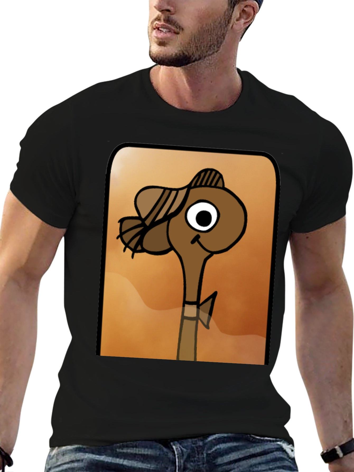 Cartoon Character Graphic Tee - Unique Design