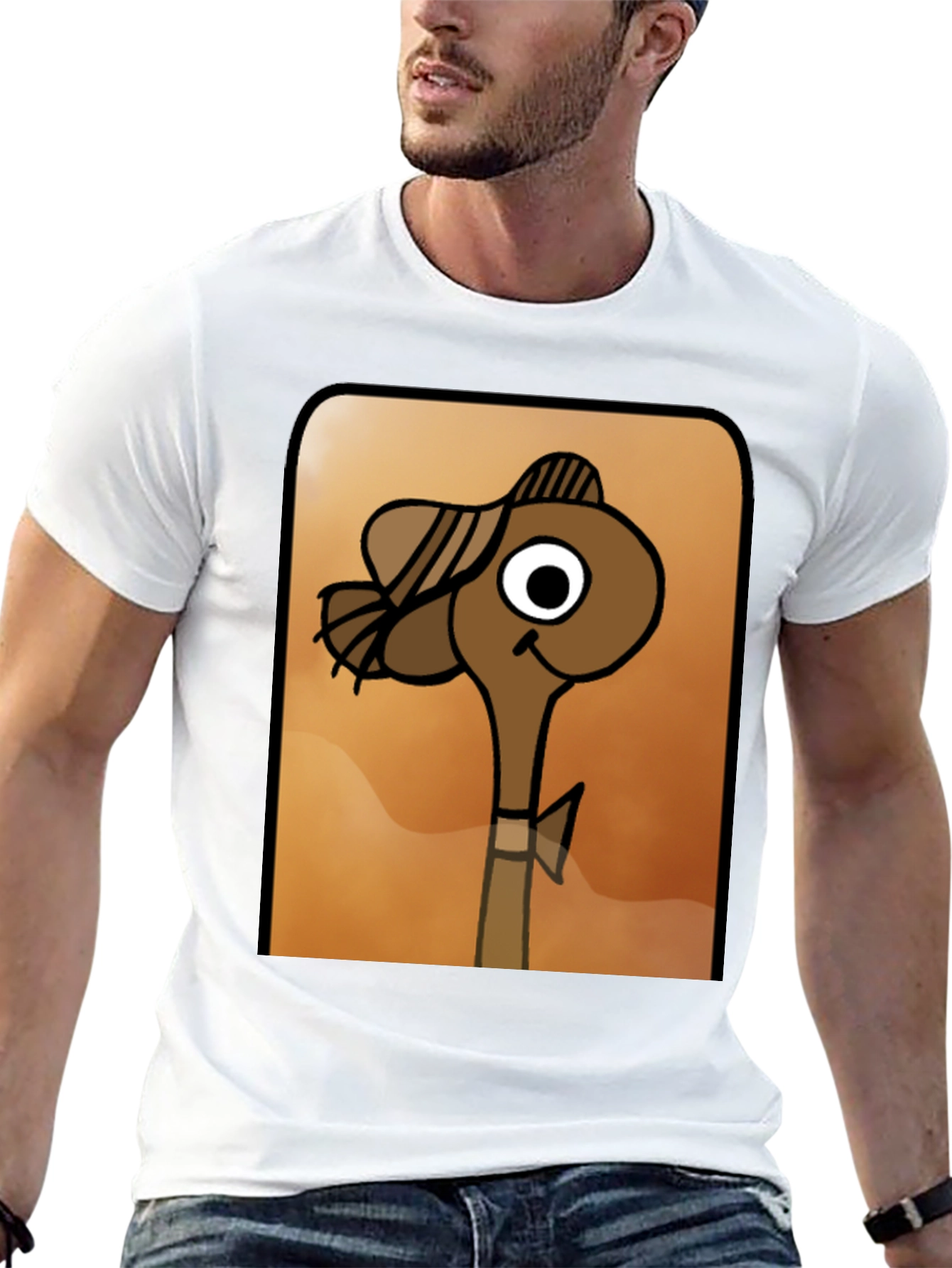 Cartoon Character Graphic Tee - Unique Design