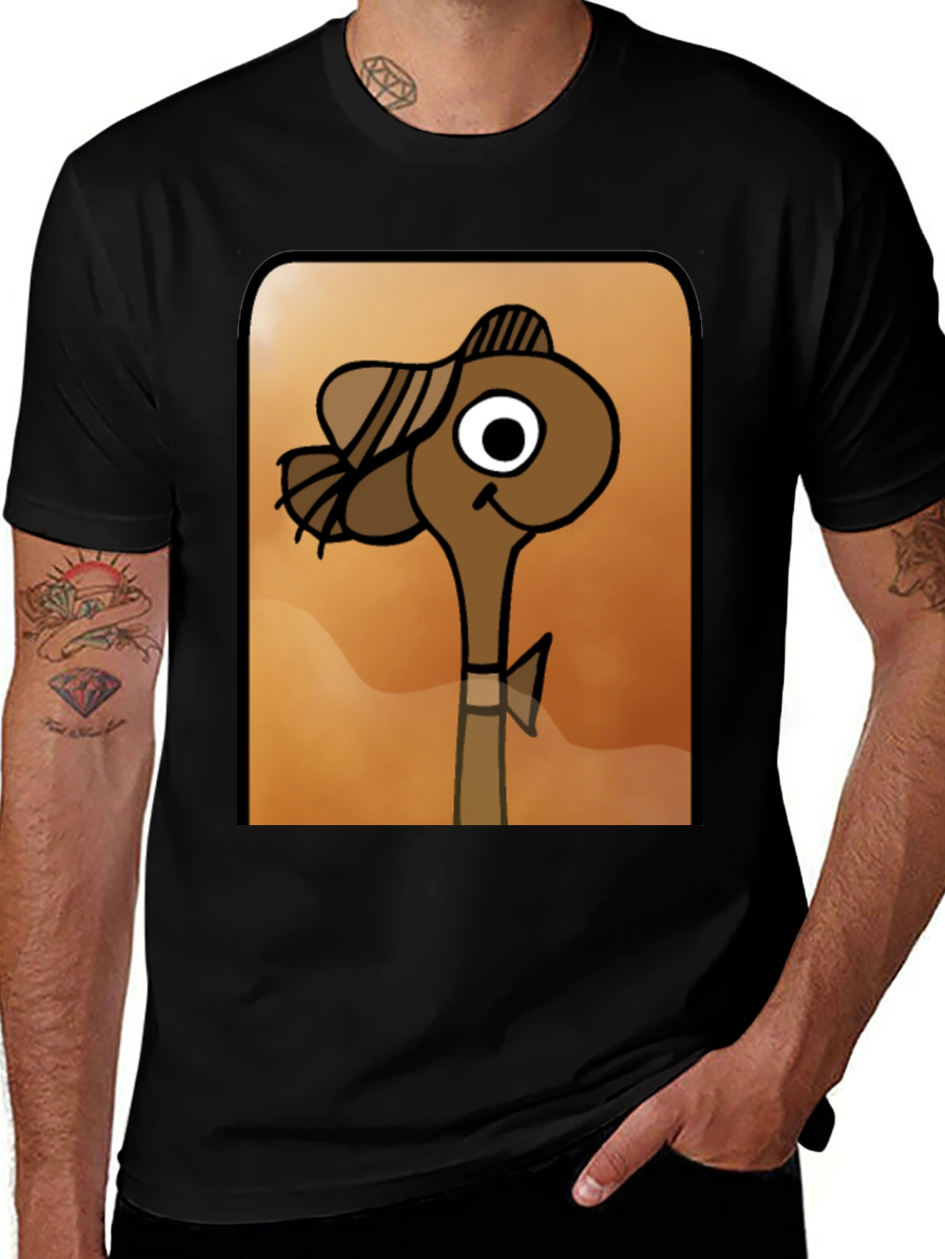 Cartoon Character Graphic Tee - Unique Design