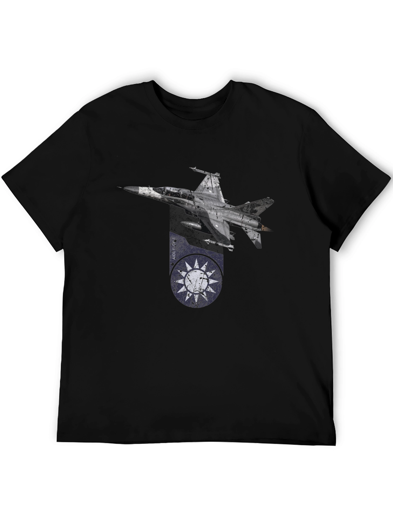 Jet Fighter Graphic T-Shirt - Black