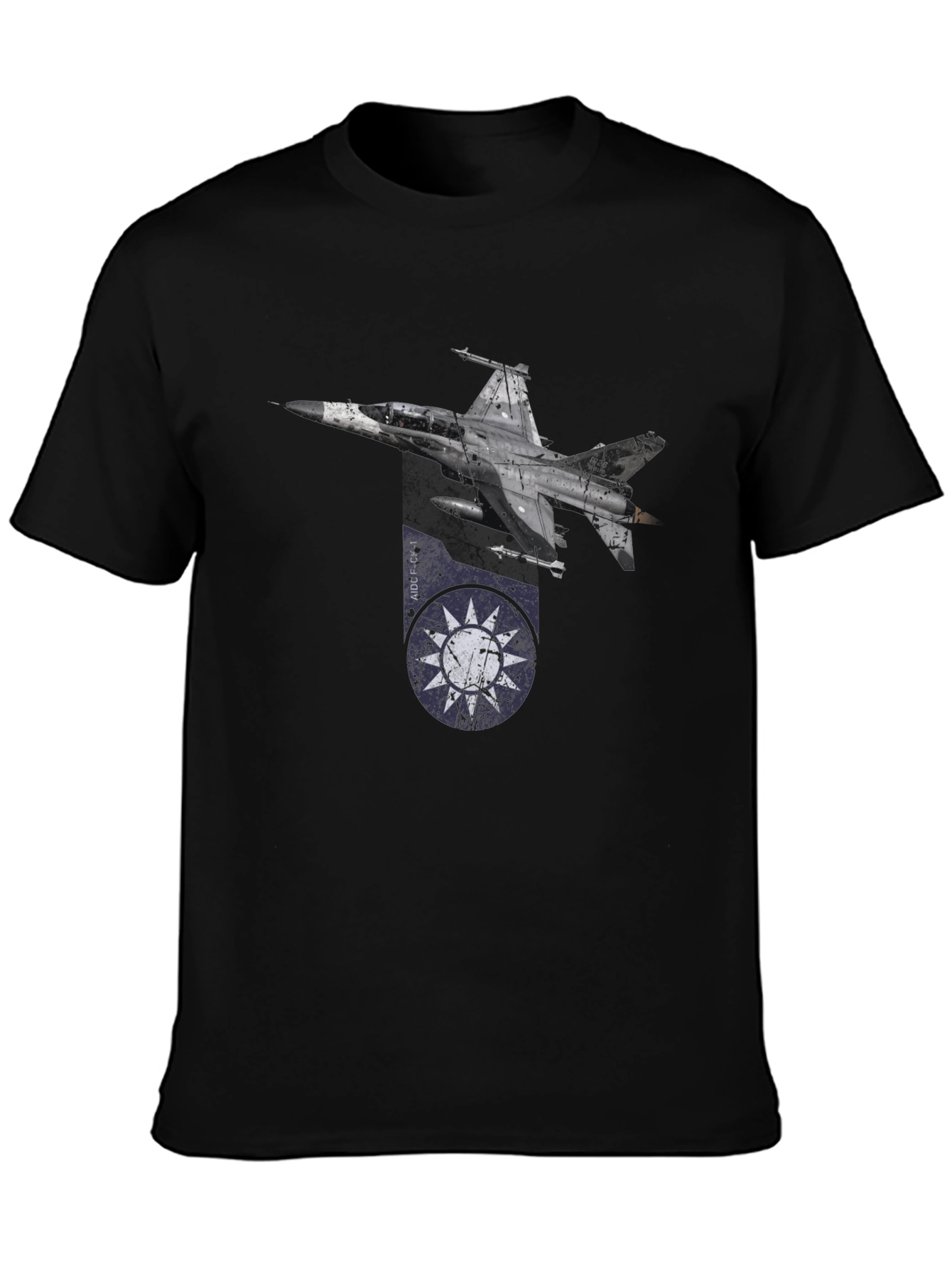 Jet Fighter Graphic T-Shirt - Black