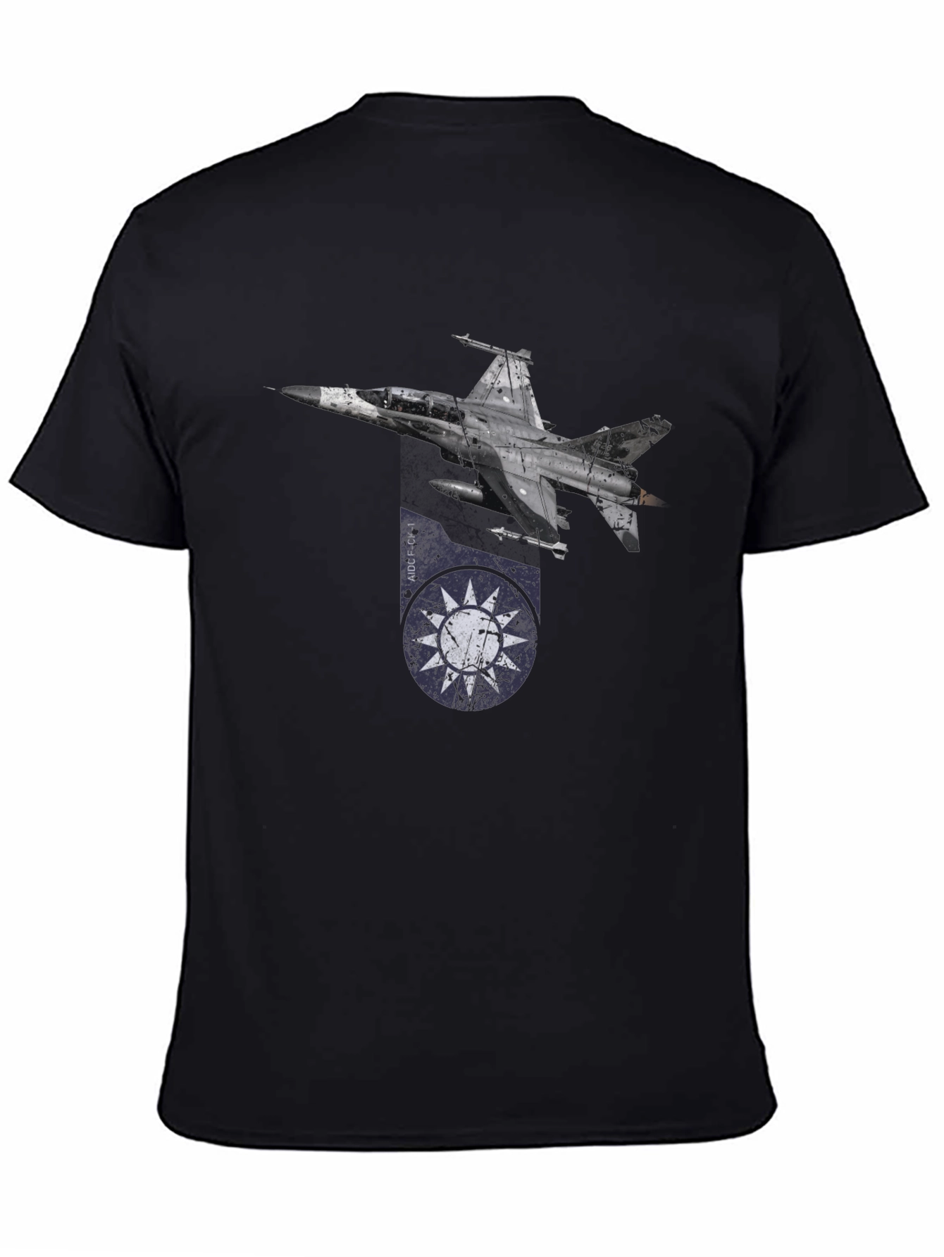 Jet Fighter Graphic T-Shirt - Black