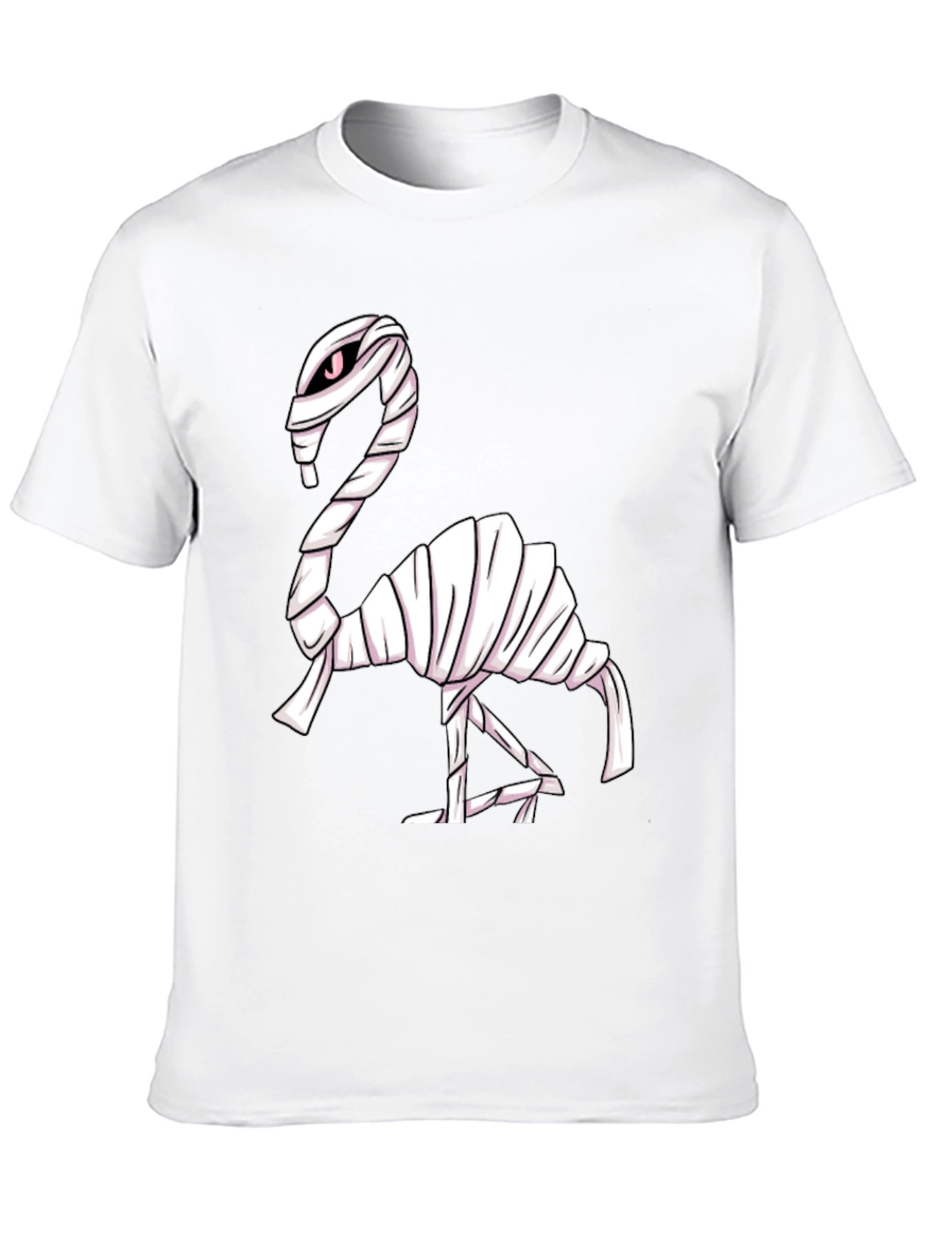 Mummy Flamingo Graphic Tee - Spooky Fun!