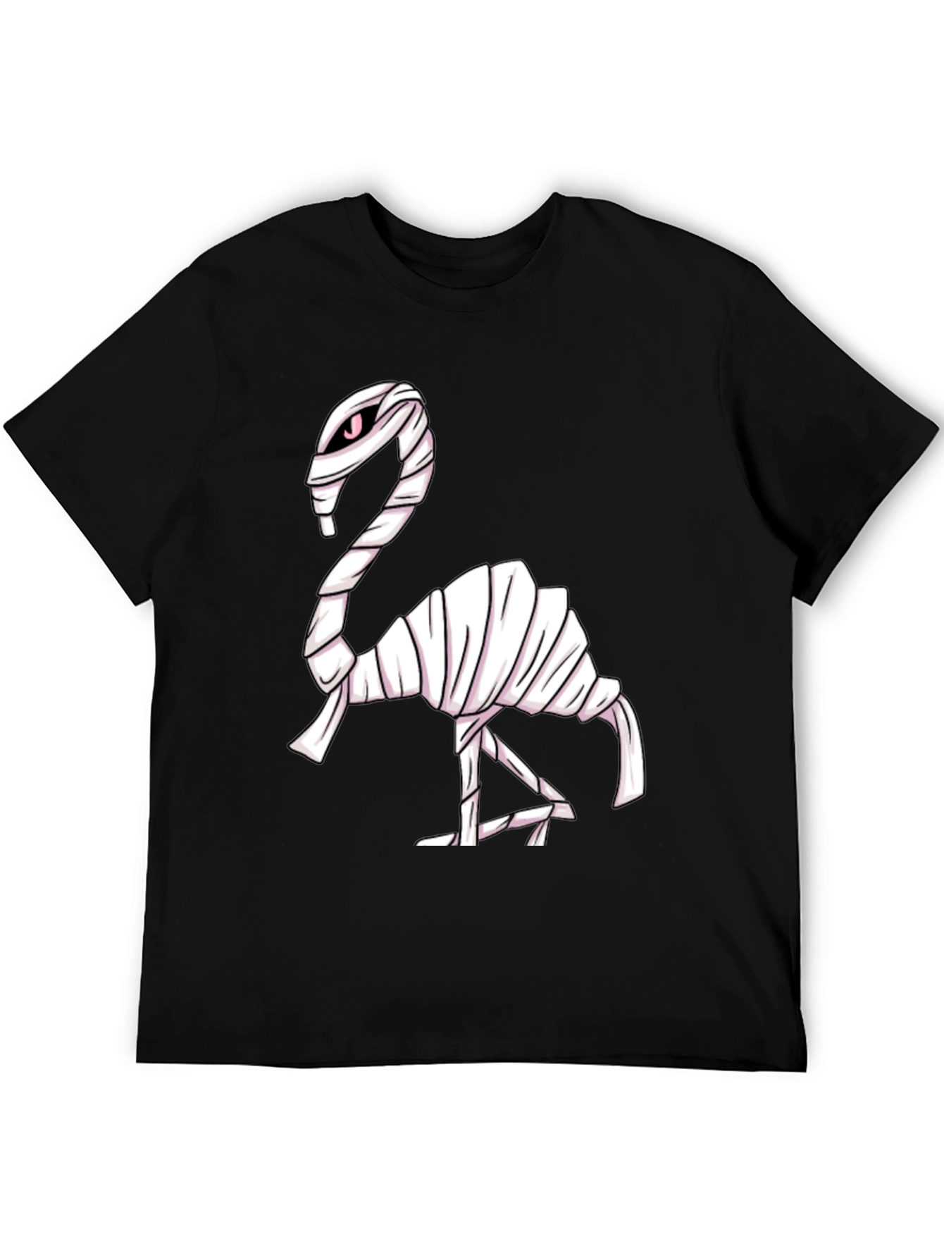 Mummy Flamingo Graphic Tee - Spooky Fun!