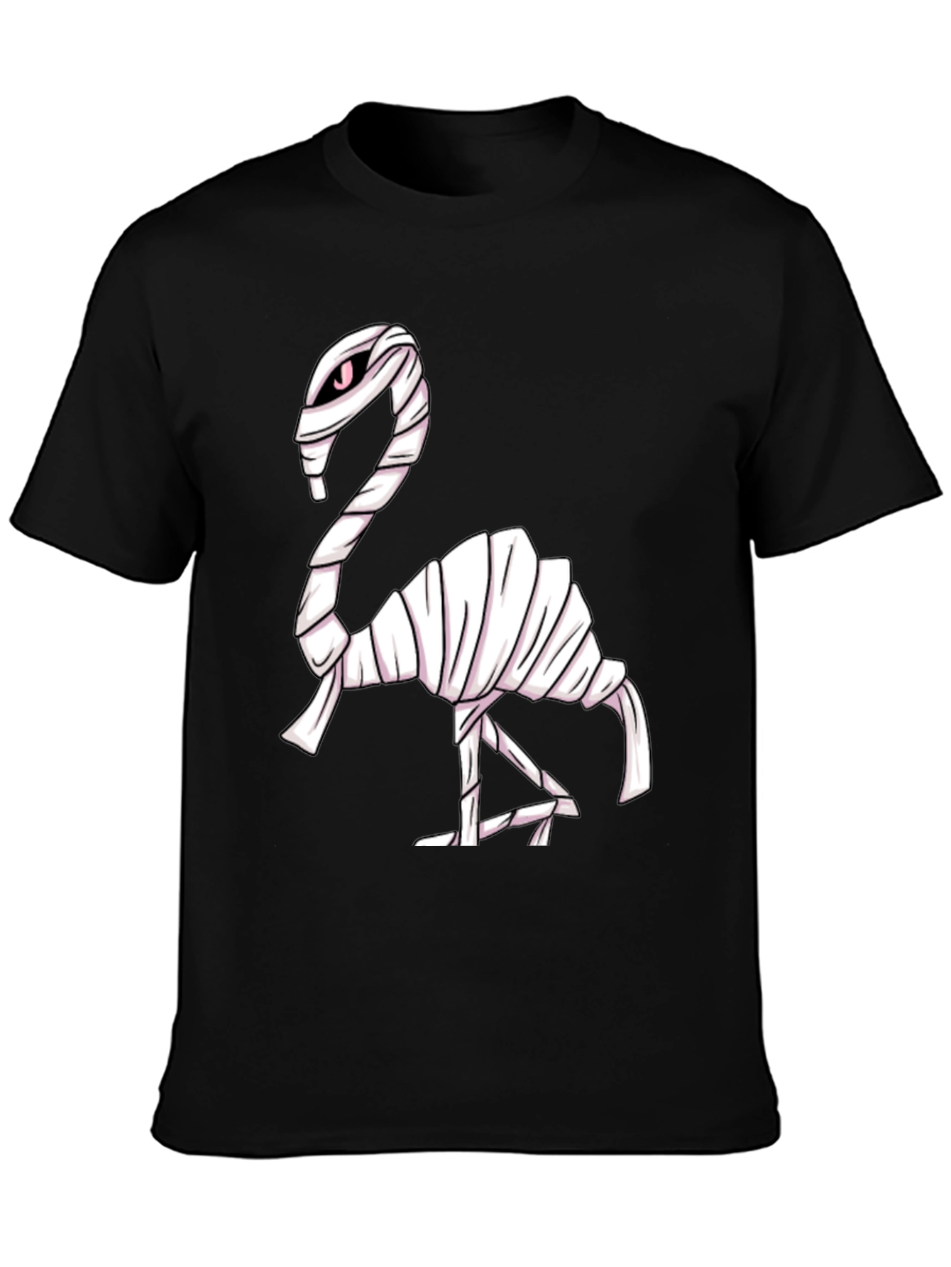 Mummy Flamingo Graphic Tee - Spooky Fun!