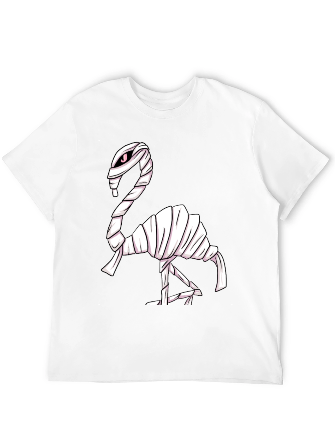 Mummy Flamingo Graphic Tee - Spooky Fun!