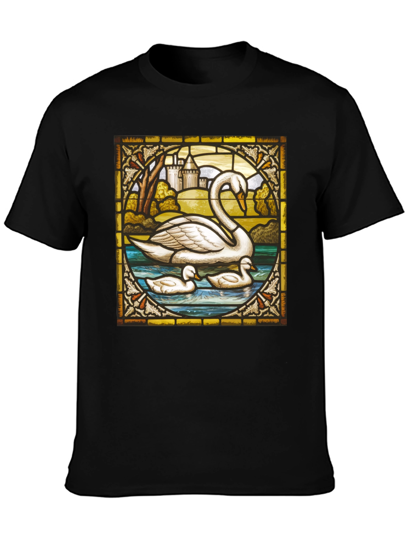 Swan Stained Glass T-Shirt