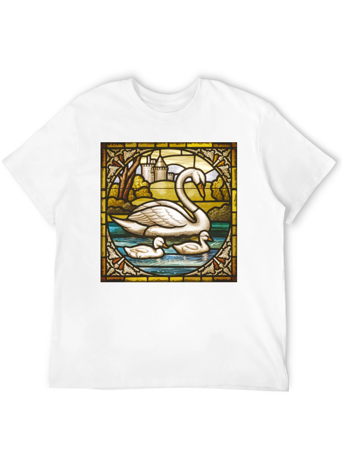 Swan Stained Glass T-Shirt